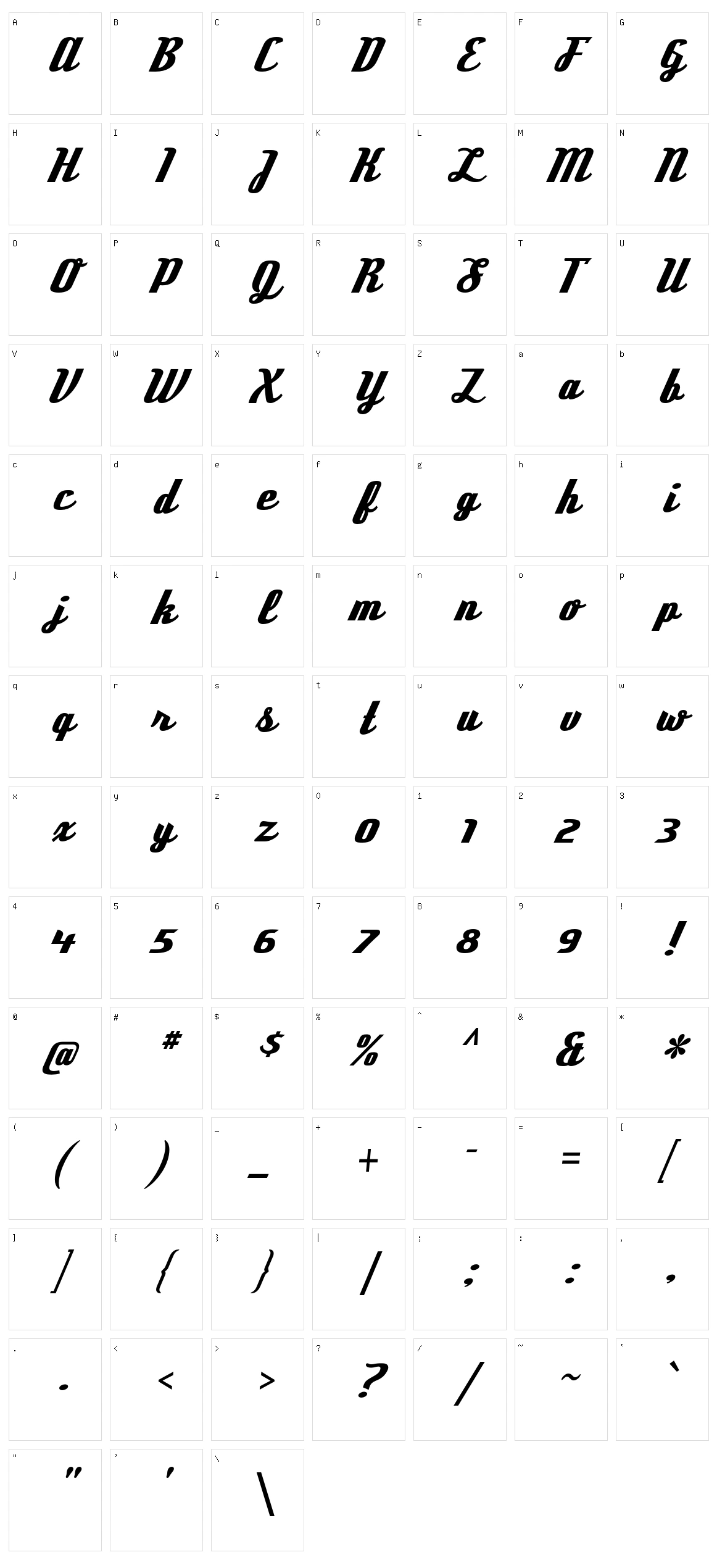 Deftone Stylus Character Set