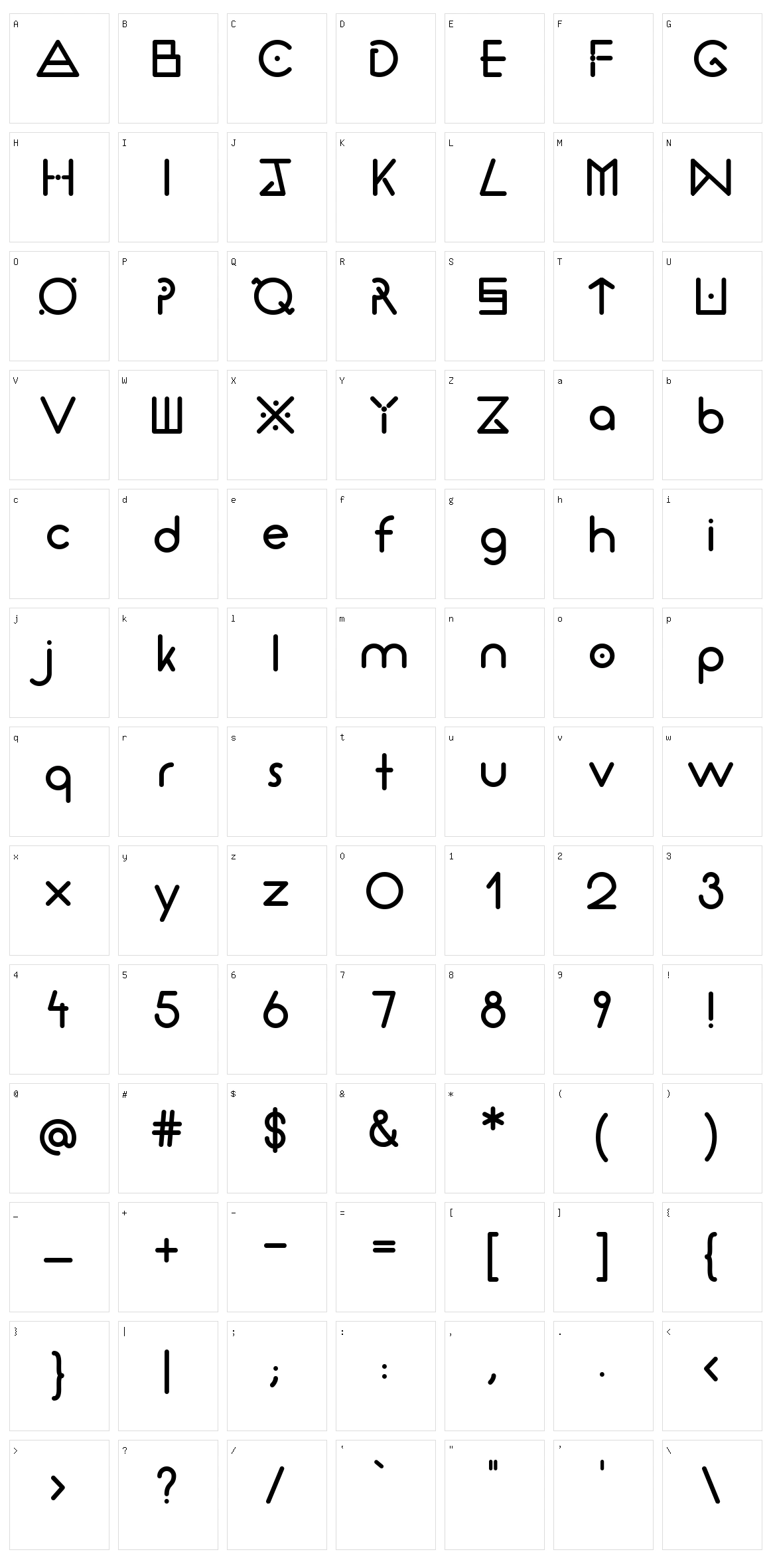 Thirty Seconds Character Set