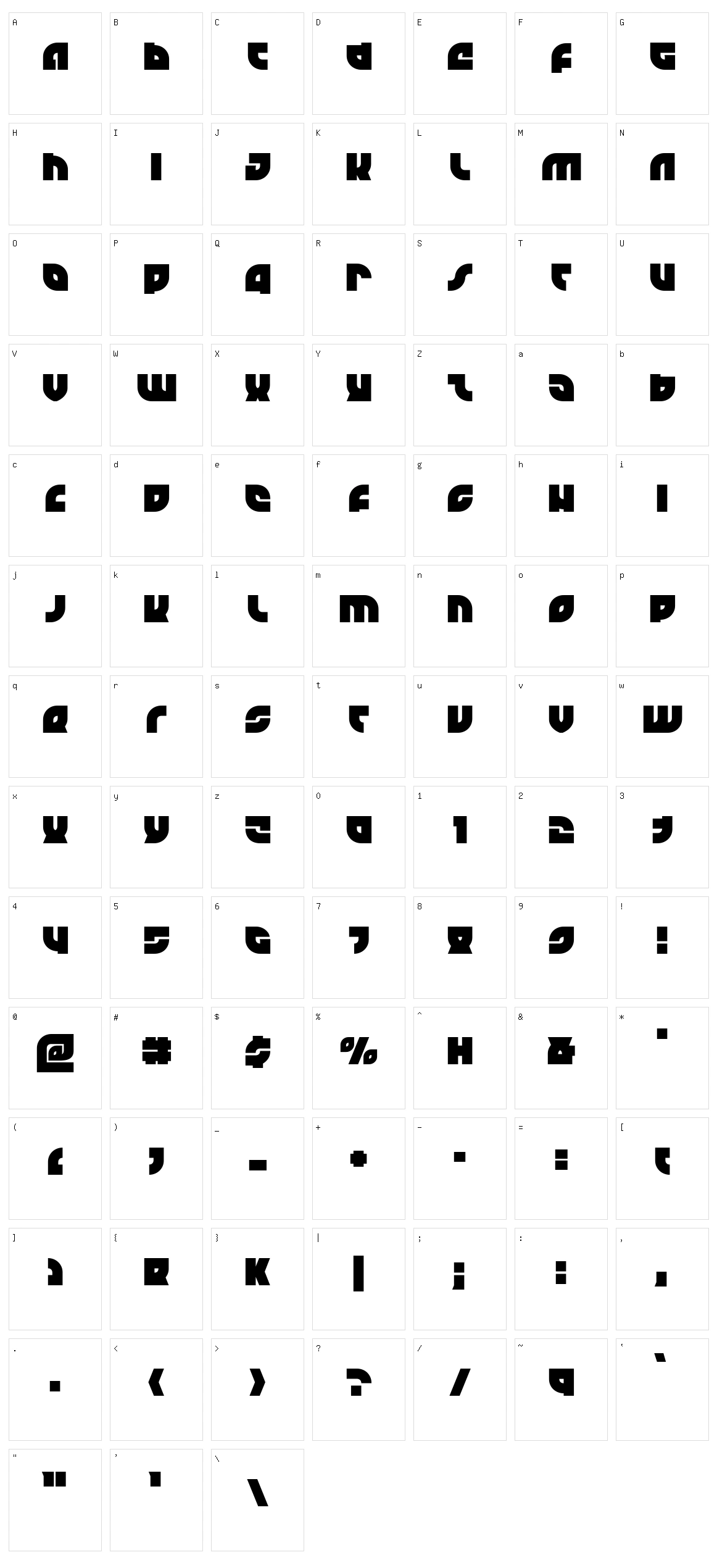 TK-421 Character Set