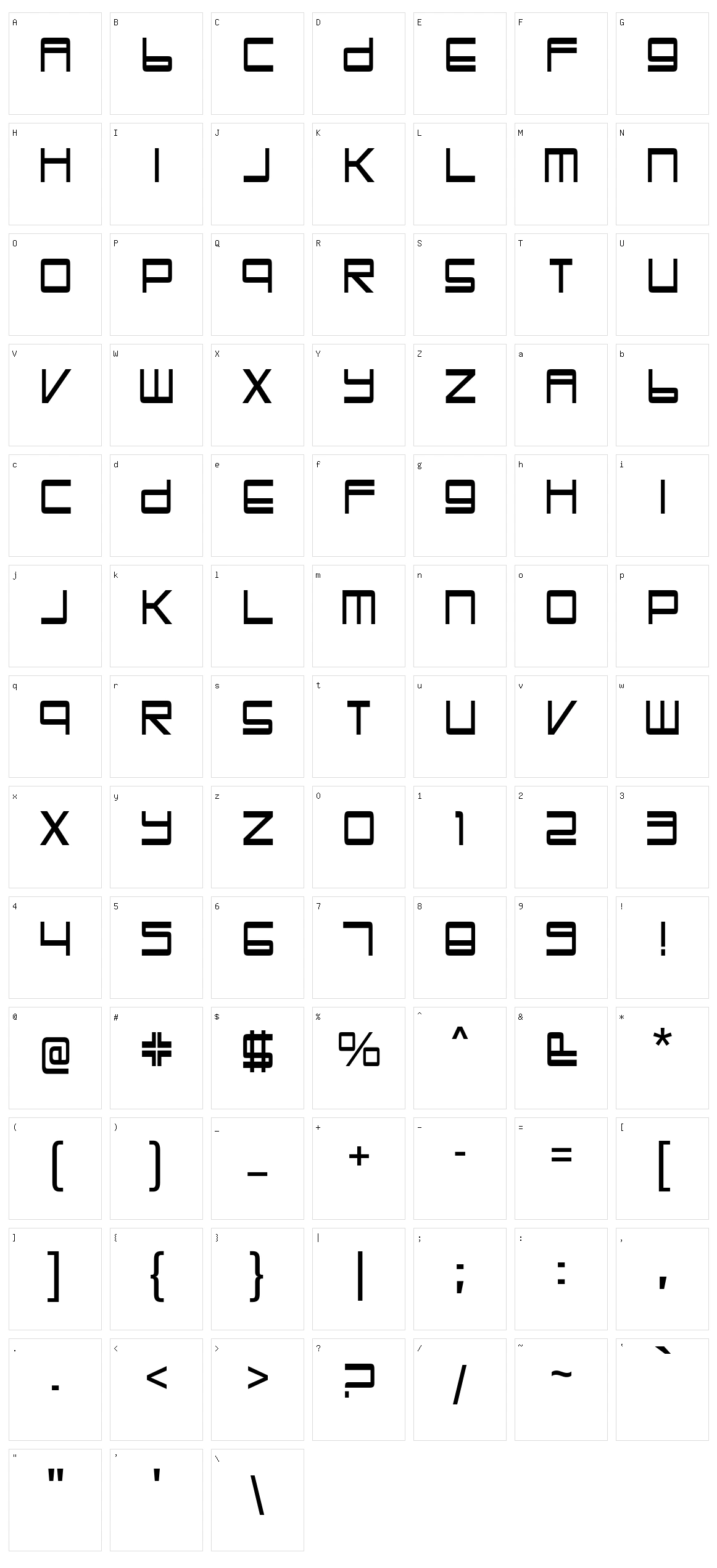 Trapper John Character Set