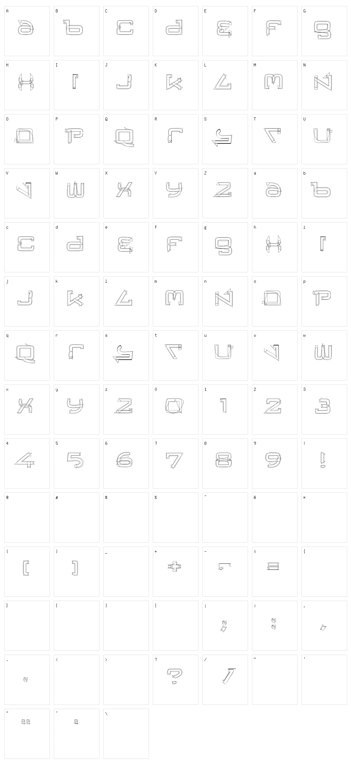 Tresor Eins Character Set