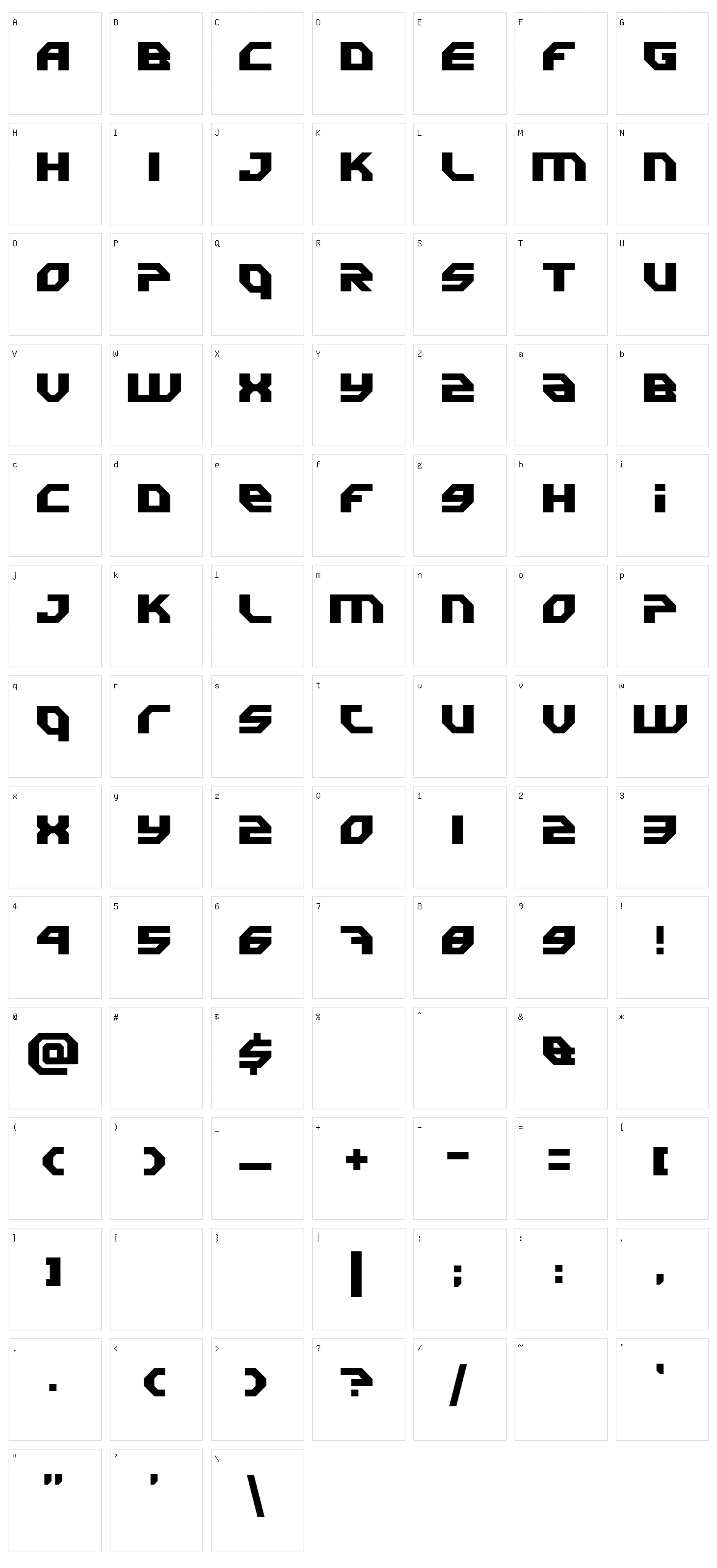 Uranium Character Set