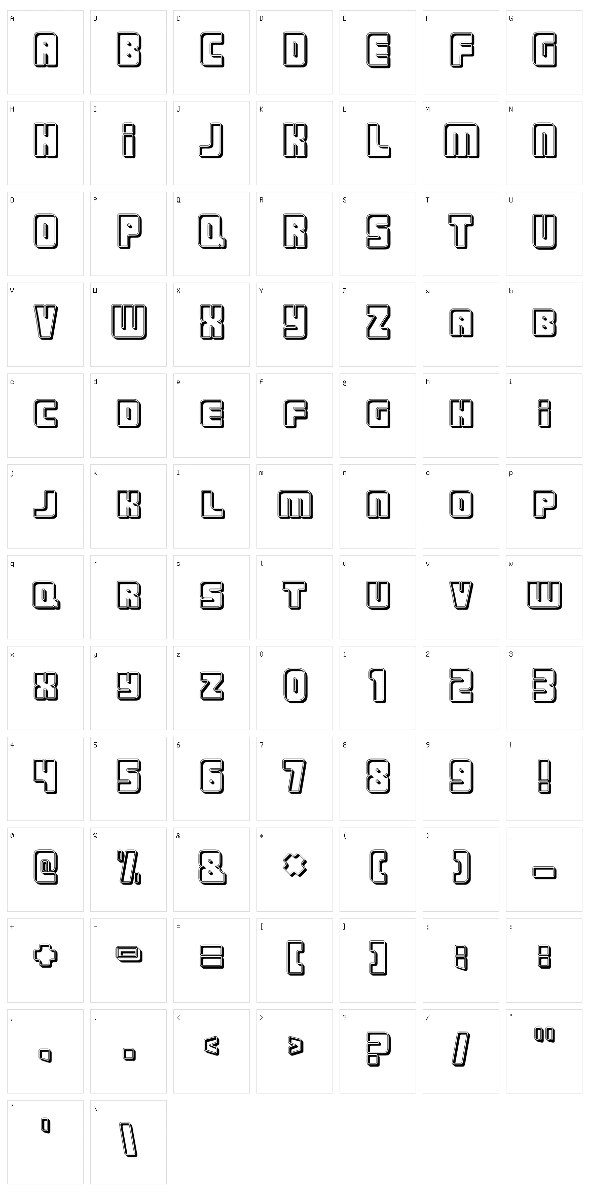 Urban Constructed Character Set