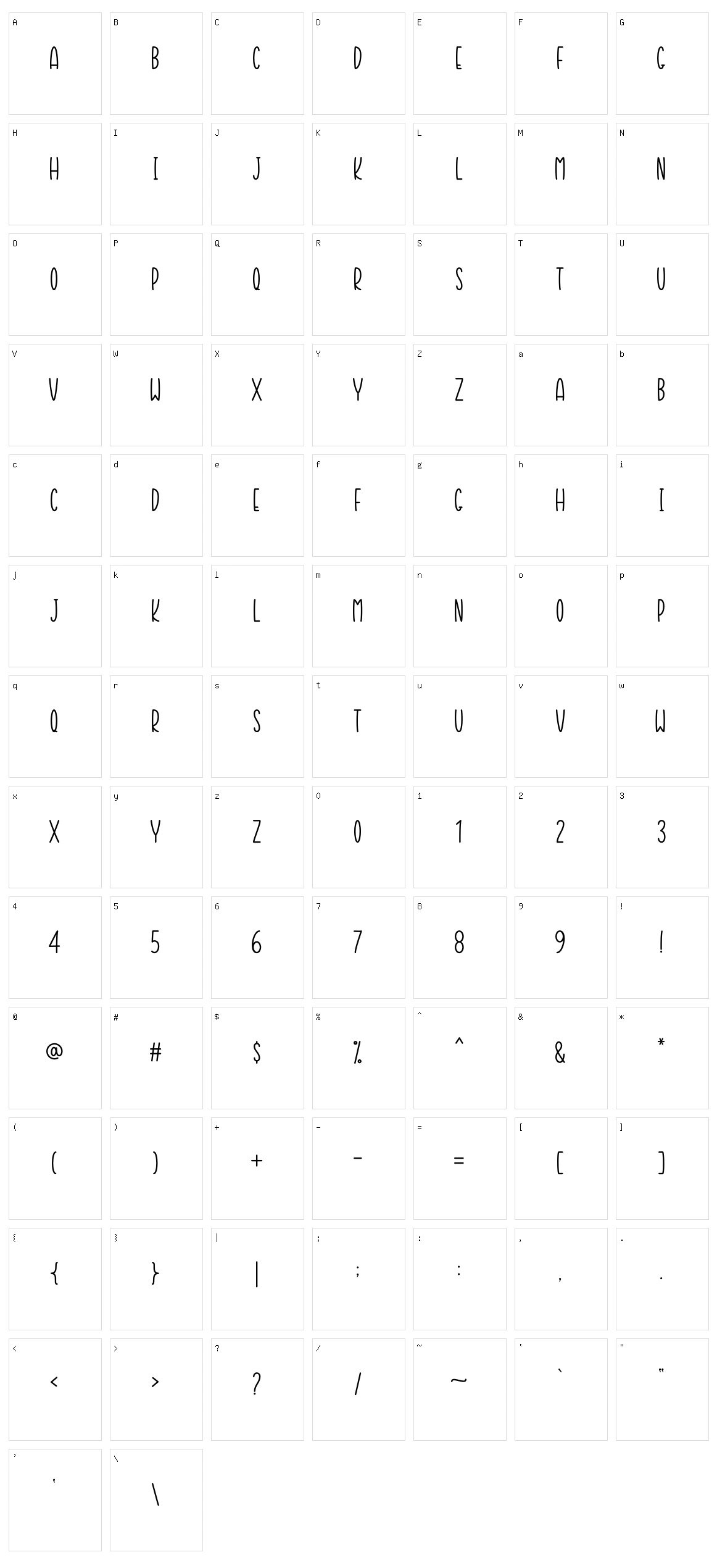 Summer Character Set