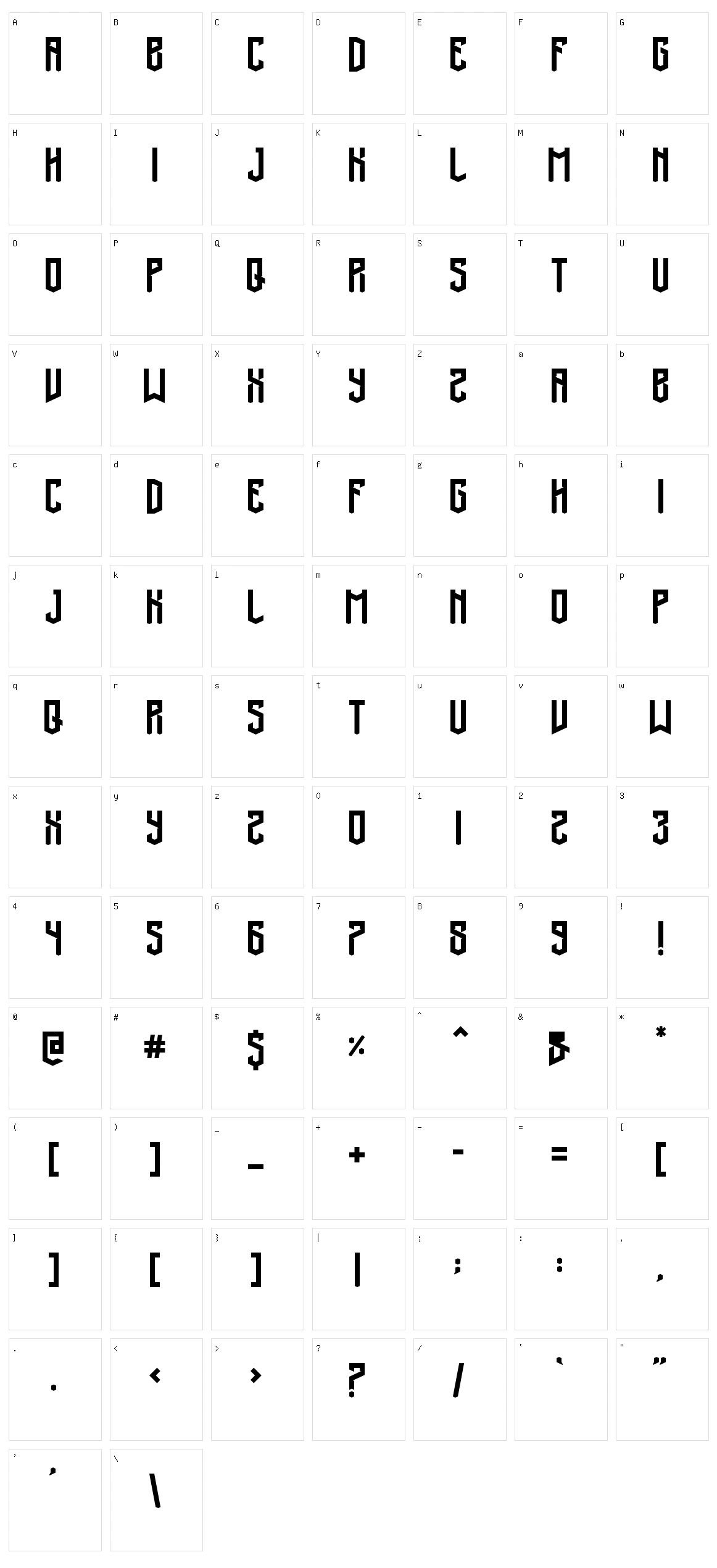 Venatto Character Set