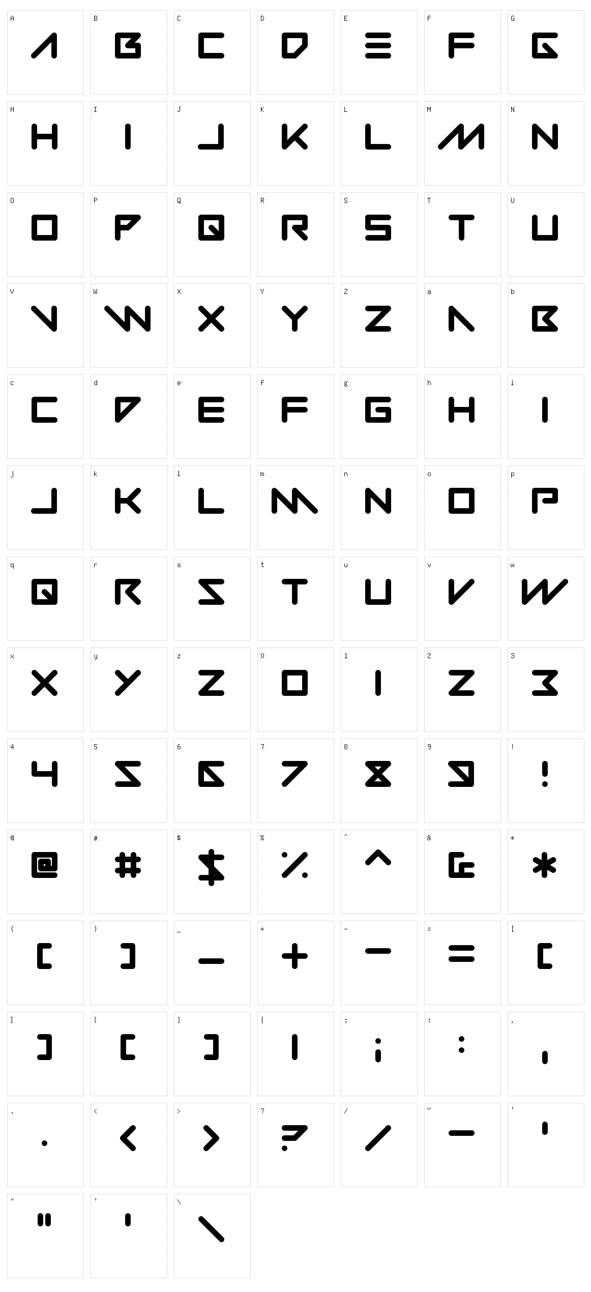 Vermin Vision Character Set