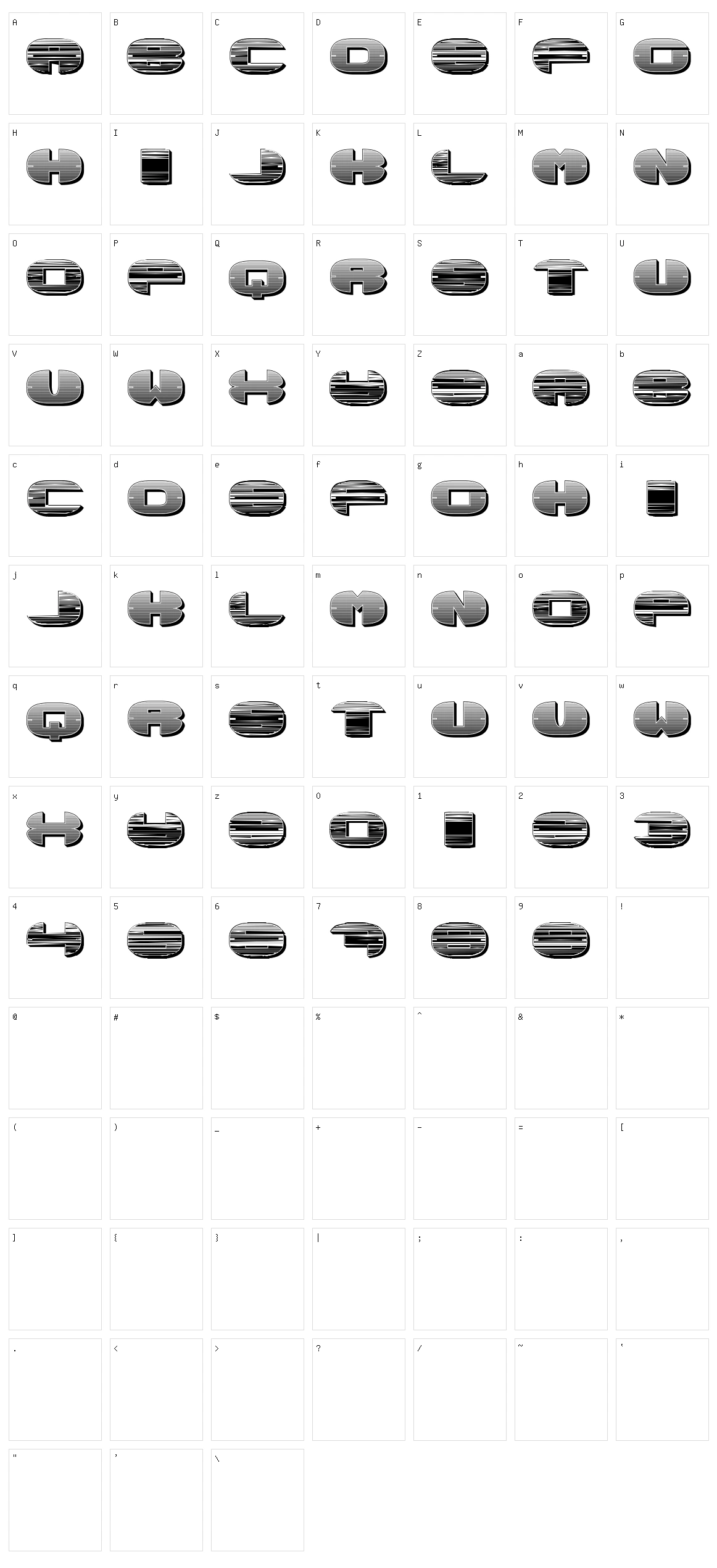 Vision Character Set