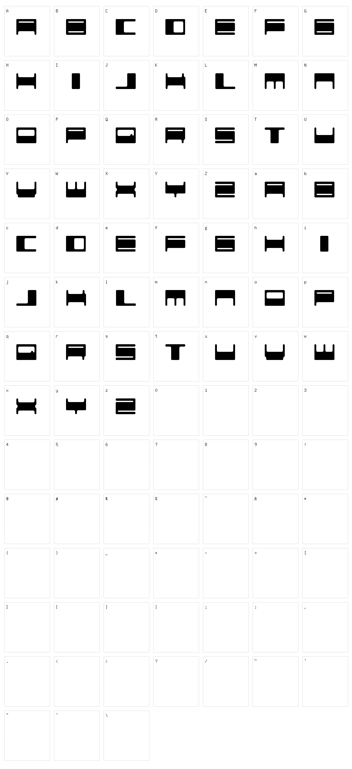 Voker baxer Character Set