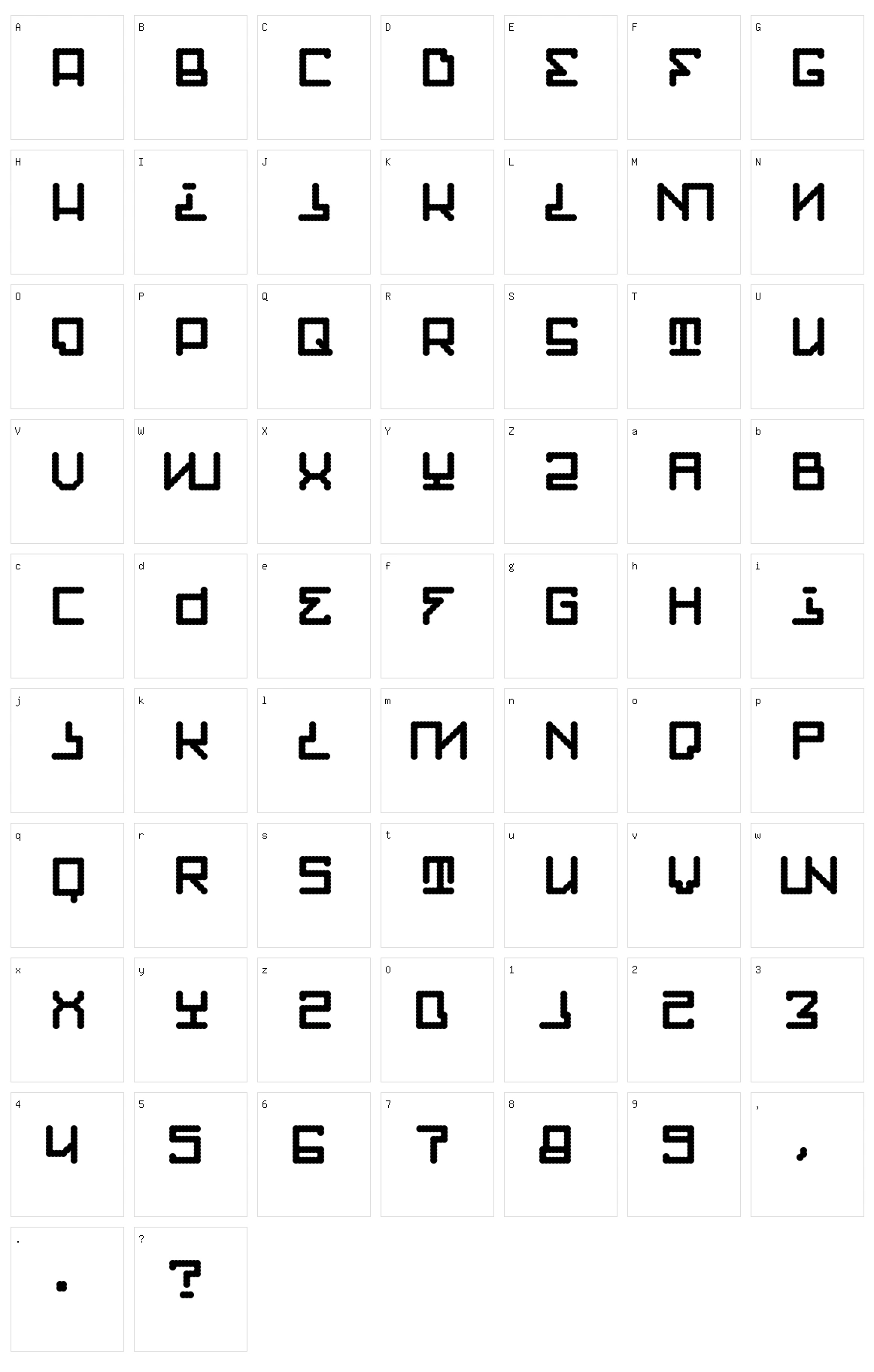 Walkthru Character Set