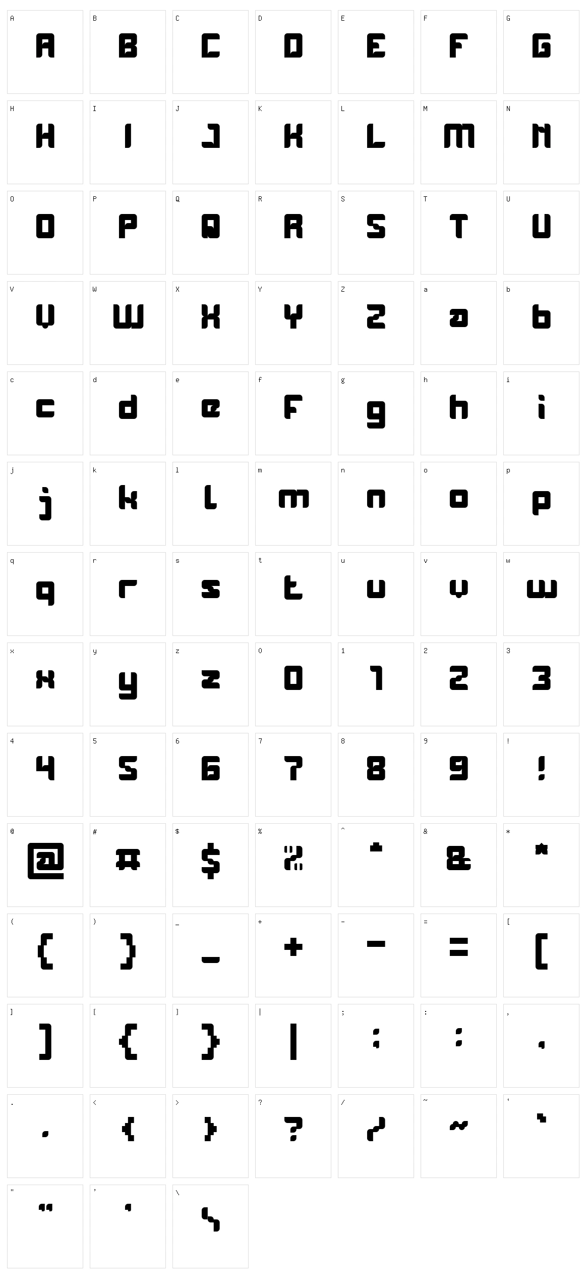 Wayner Character Set