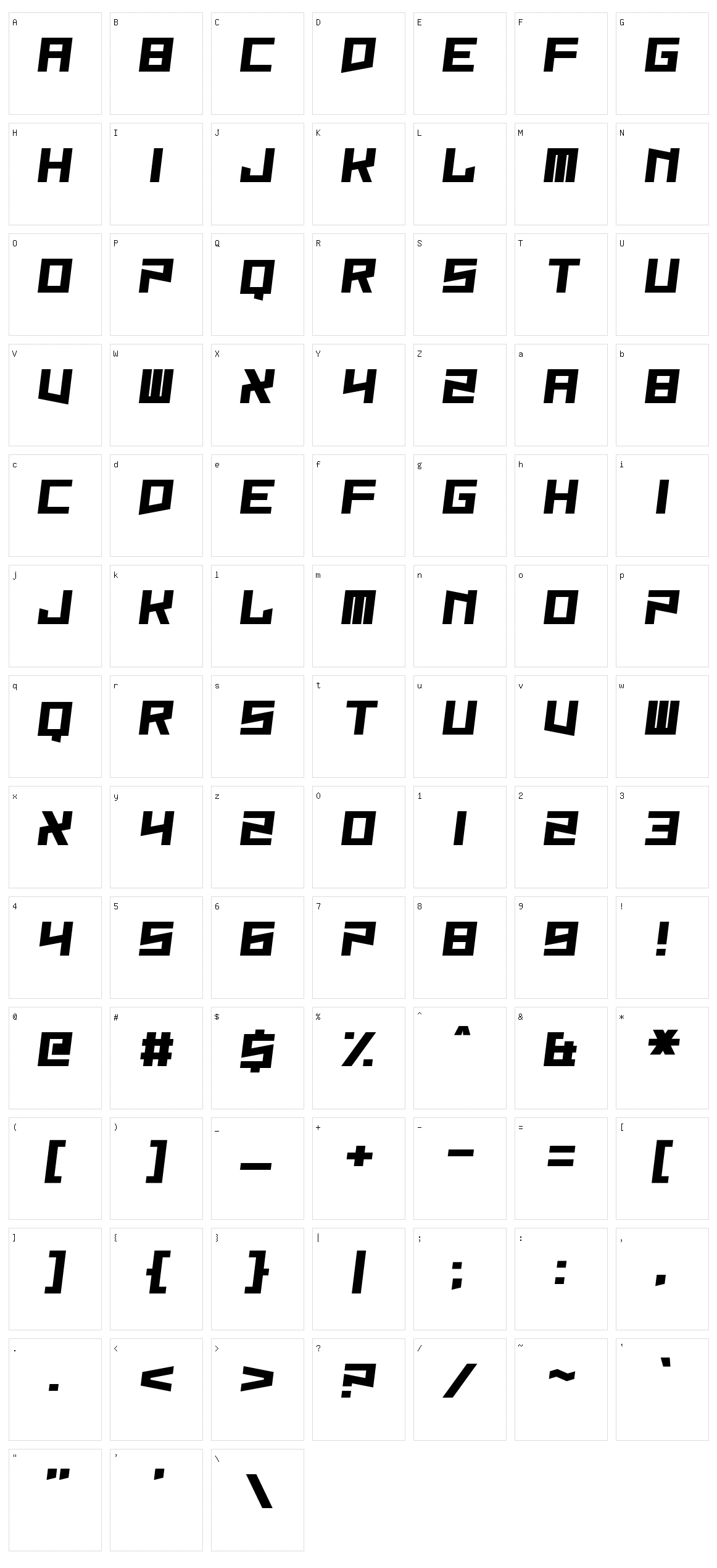 Wicked Jumps Character Set