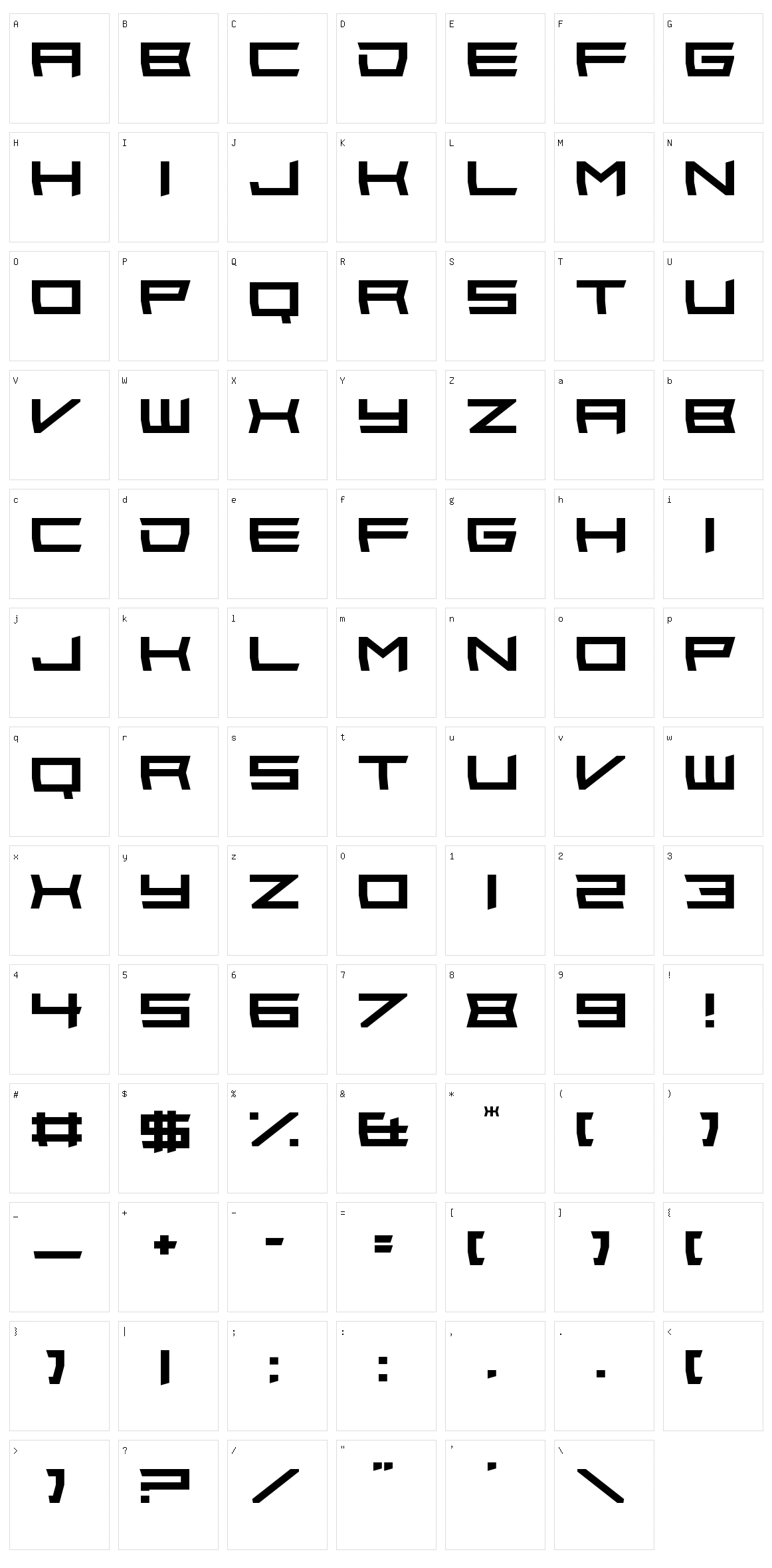 Wondertribute Character Set