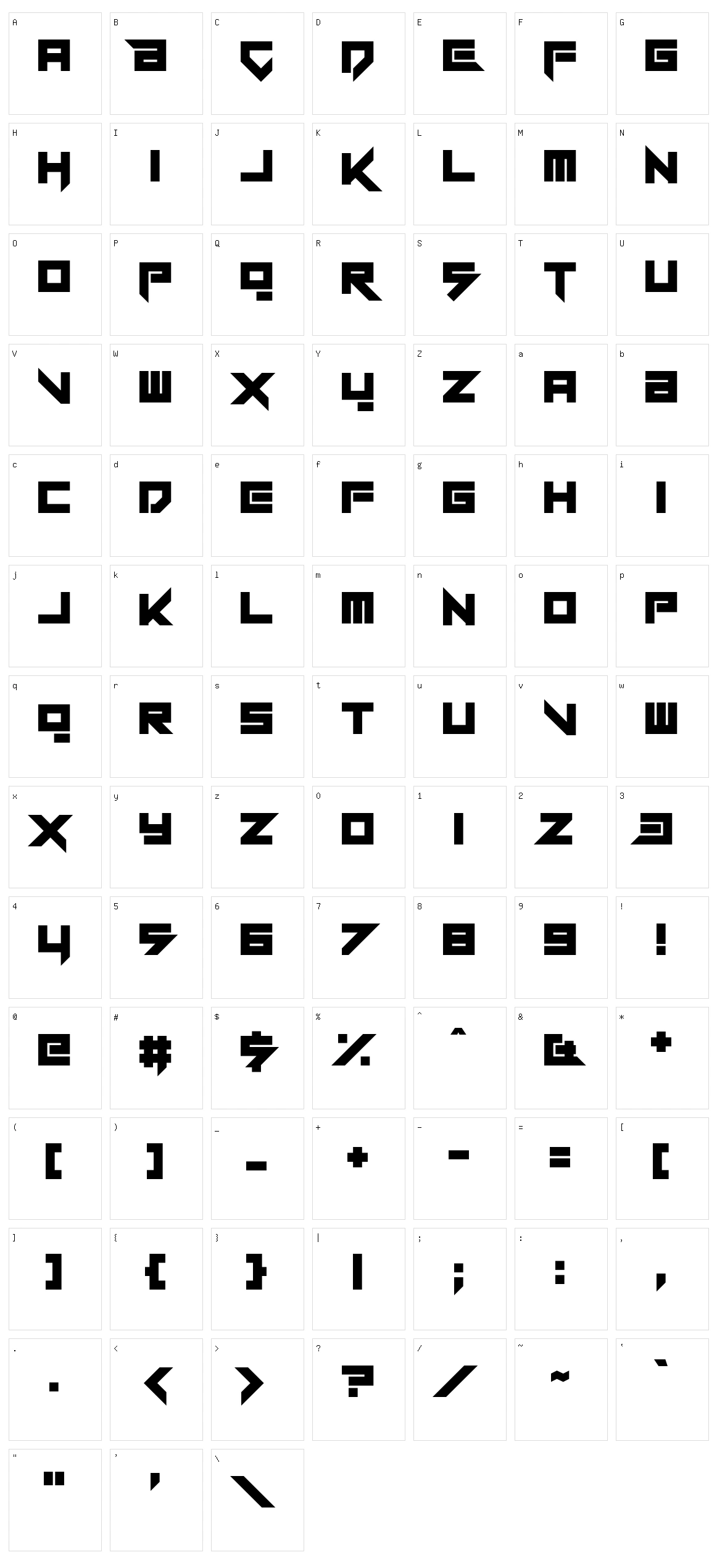 Wreckside Character Set