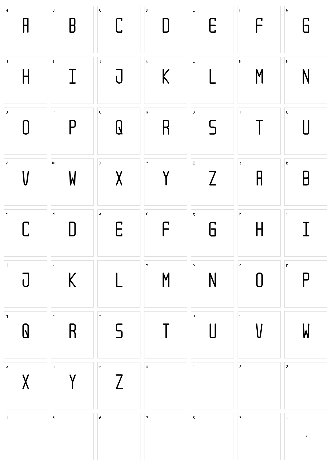 XForce Character Set