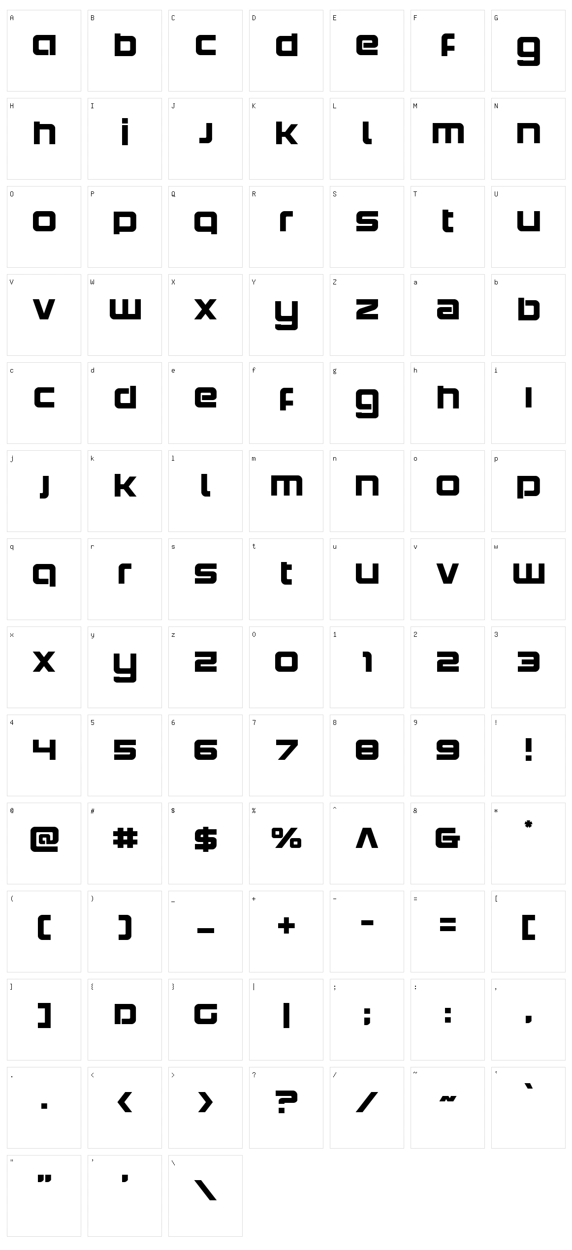 Yielding Timber Character Set