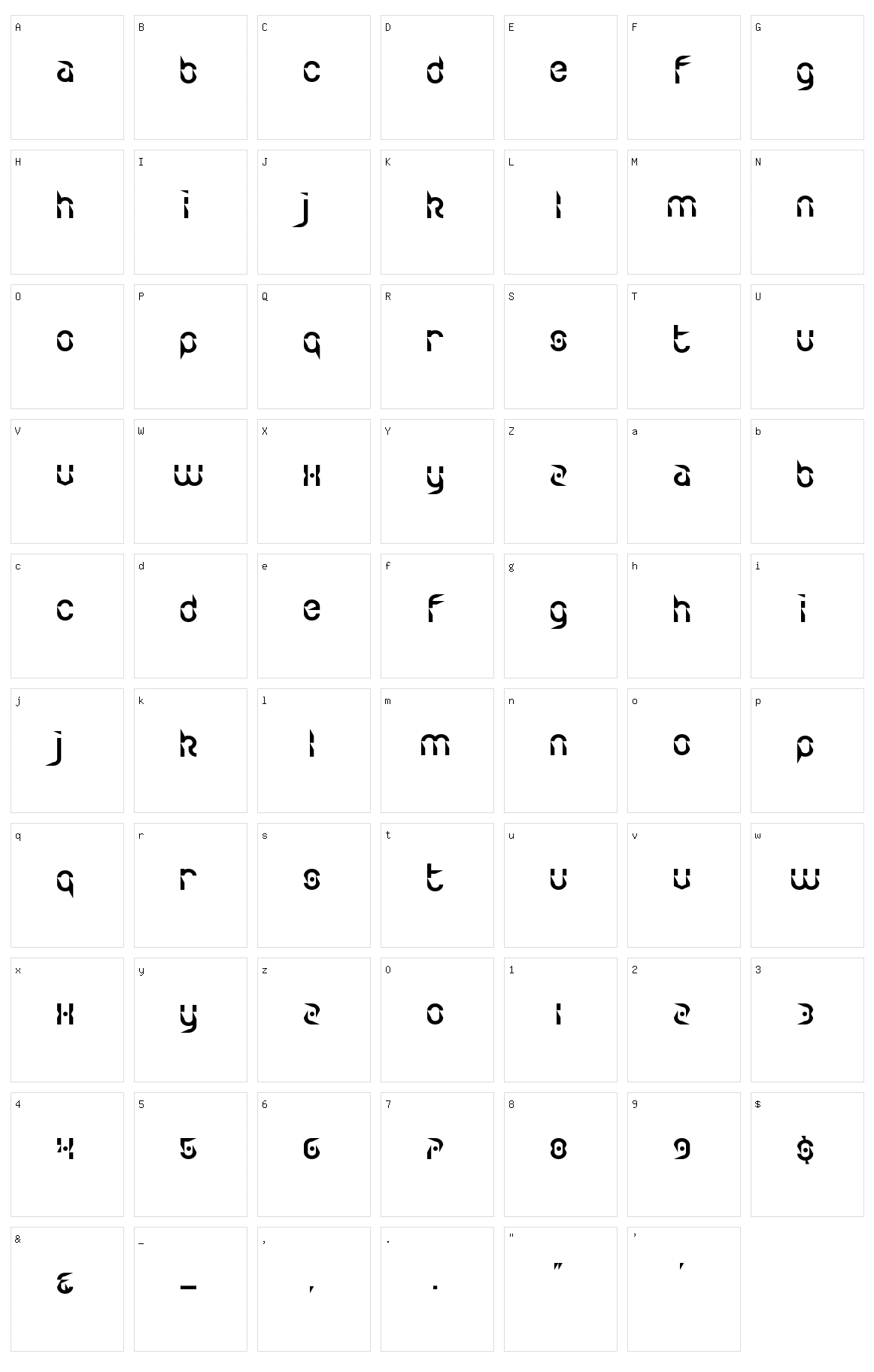 Zdyk Leo Character Set