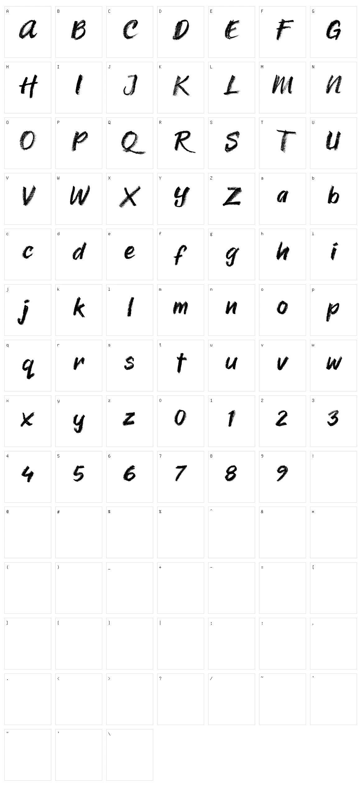 Sheila Crayon Character Set