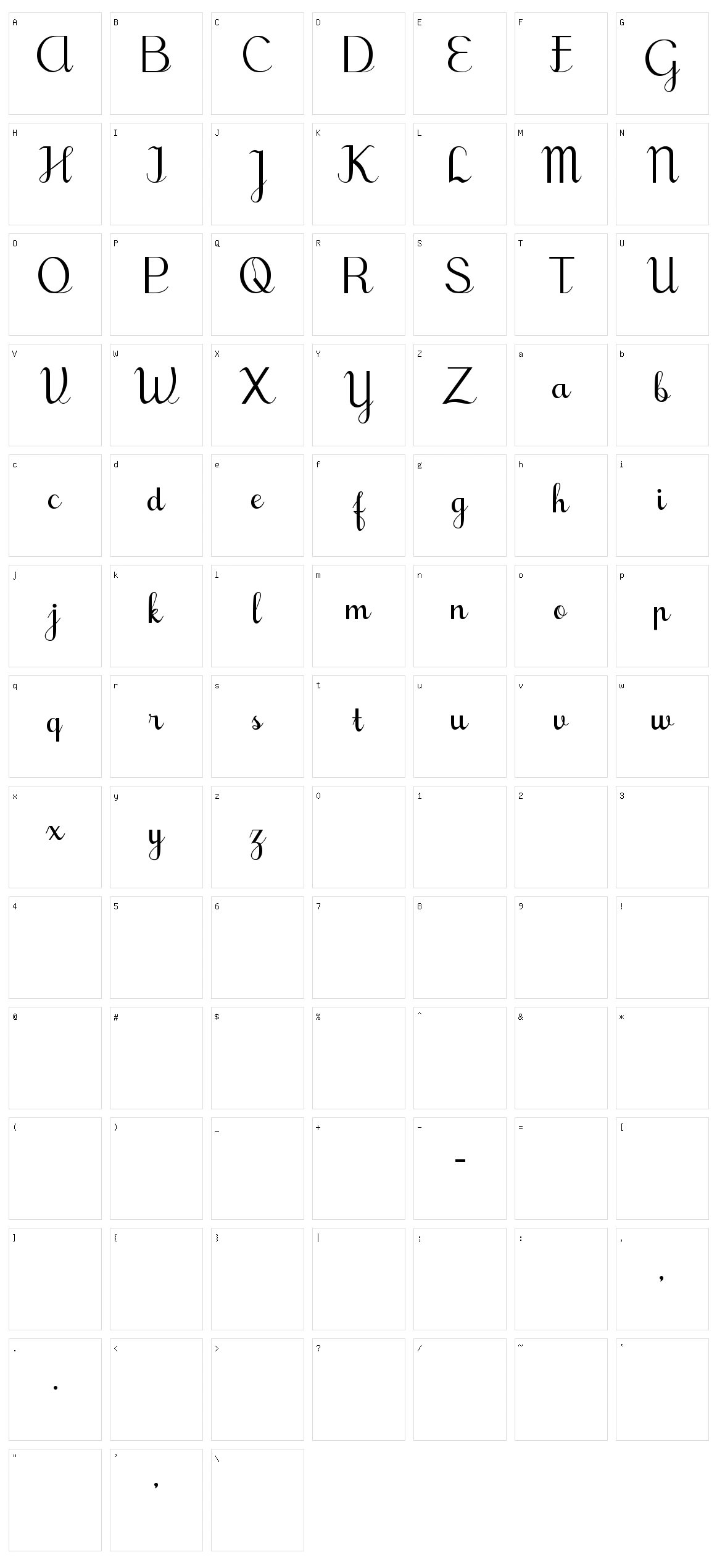 Tegak Bersambung IWK Character Set