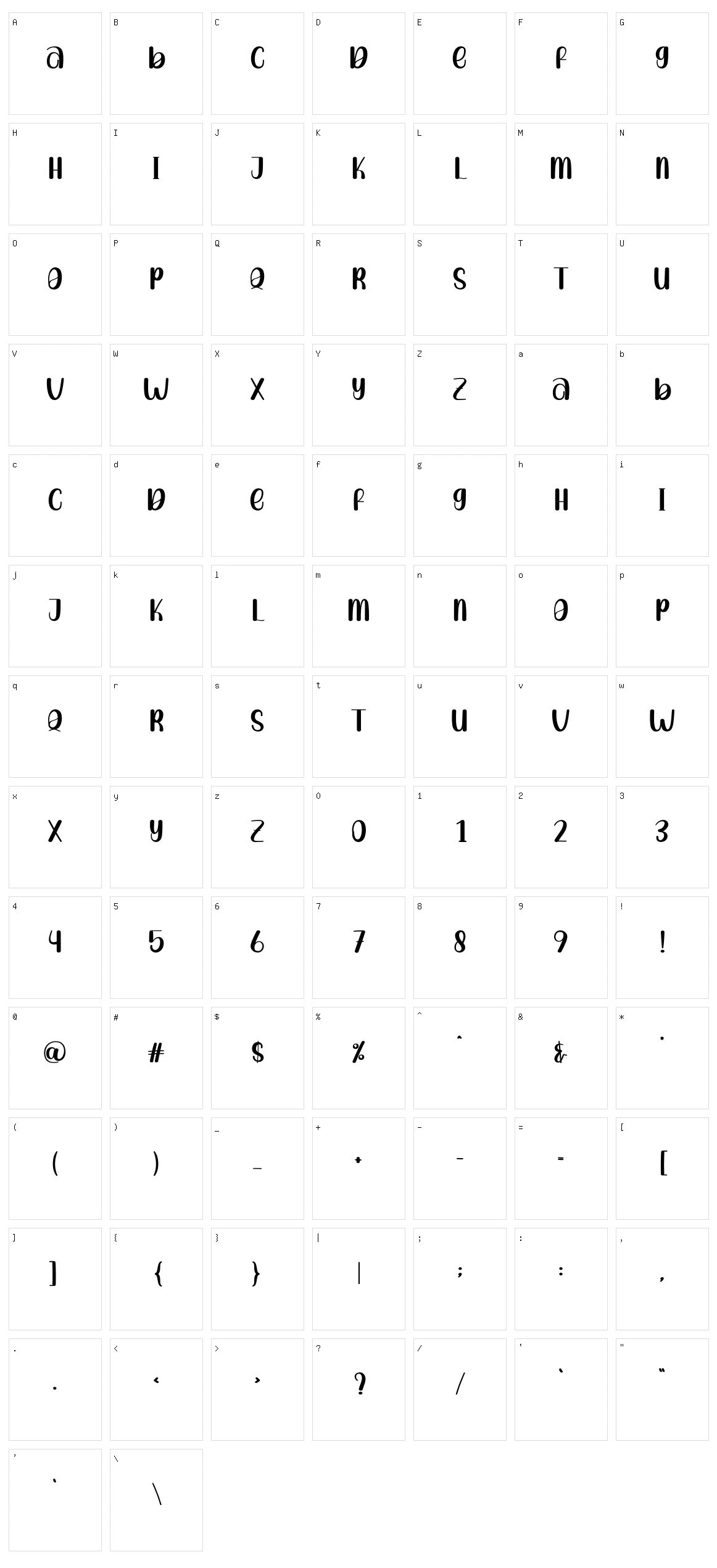 Star Fish Character Set