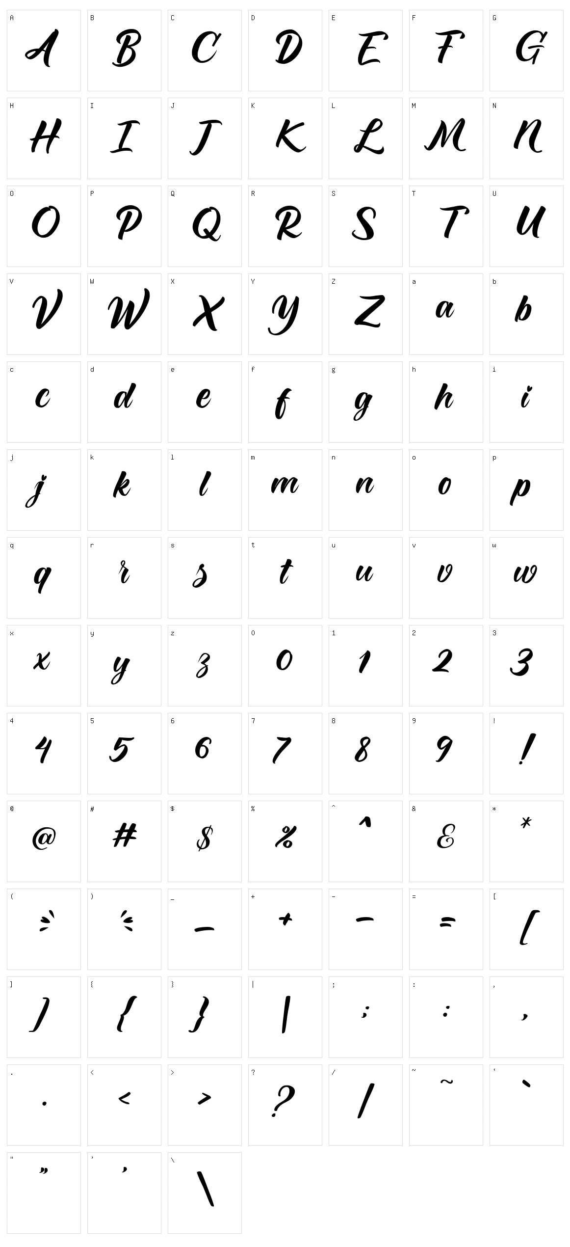 Monicha Character Set