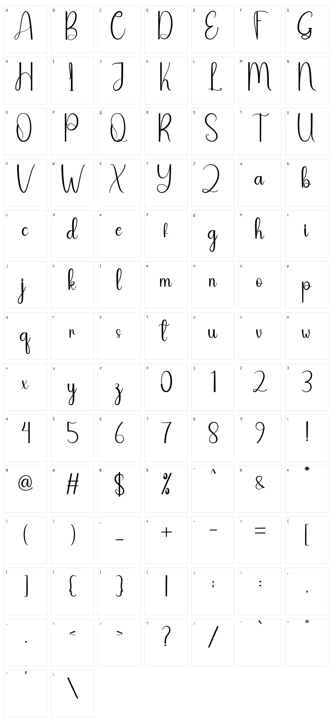 Valentine Market Character Set