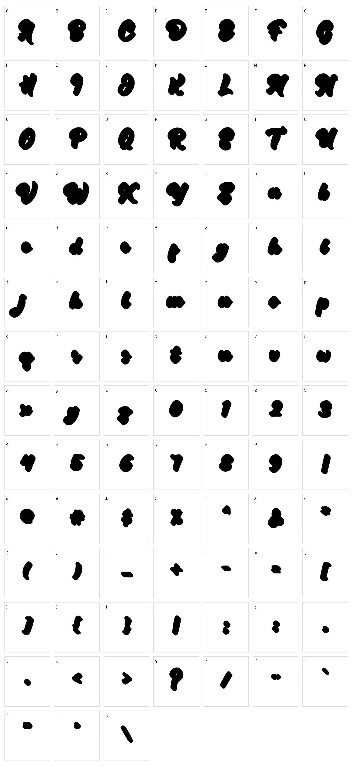 Retrofest Character Set