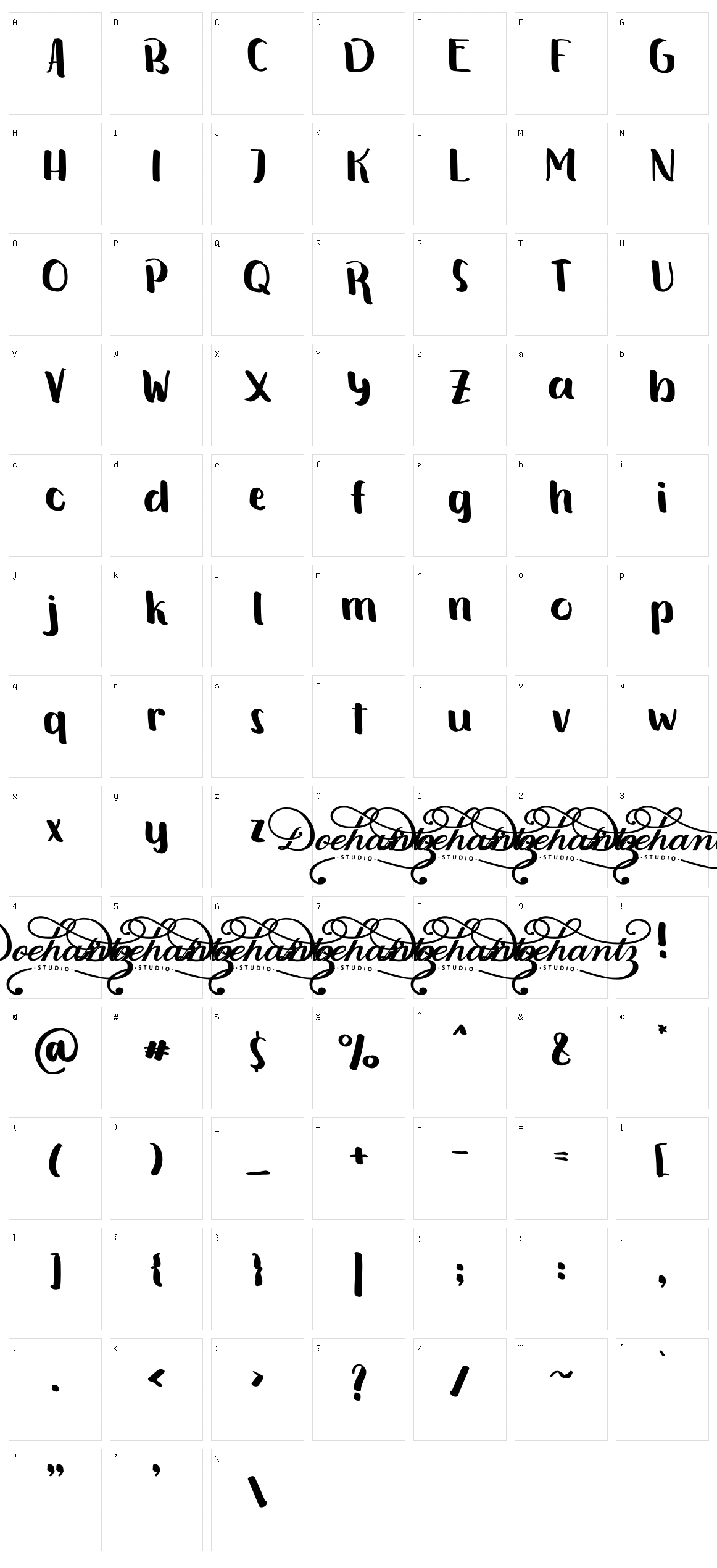 Natural Handwritten Character Set