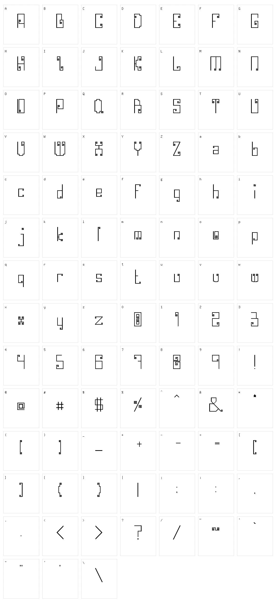 Kabasaran Character Set
