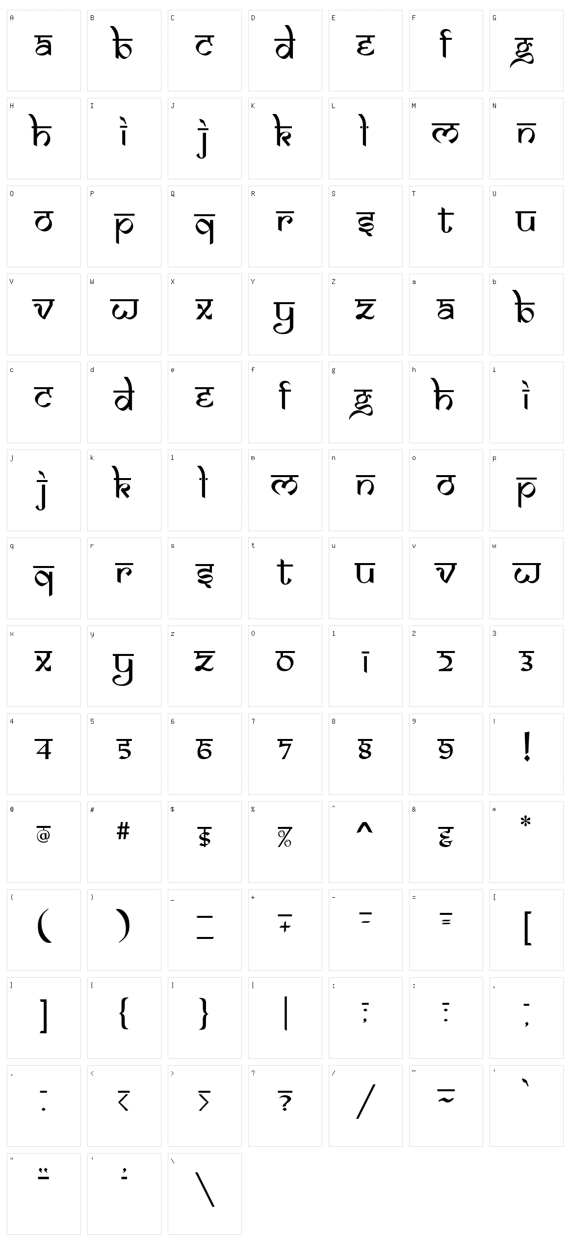 Samarkan Character Set