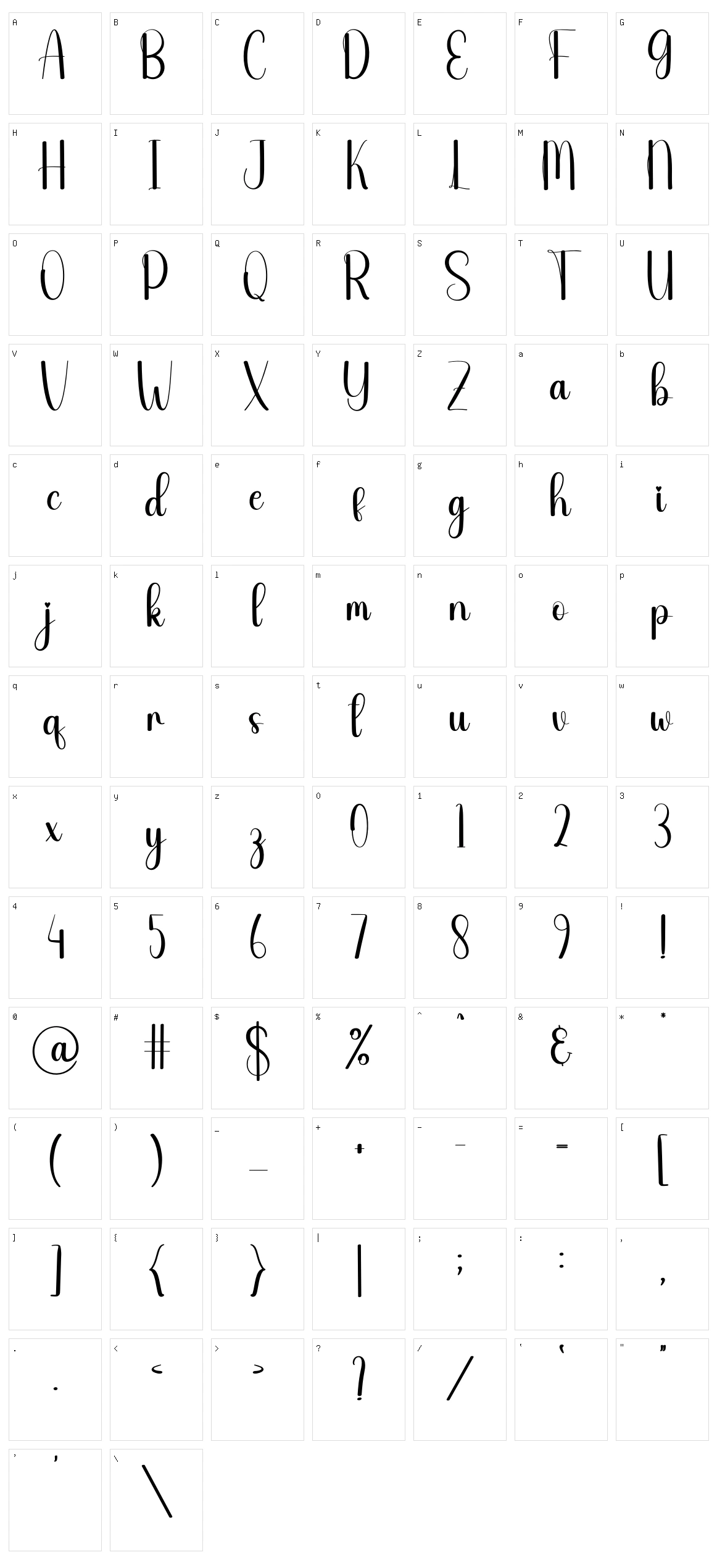 Gentle Character Set