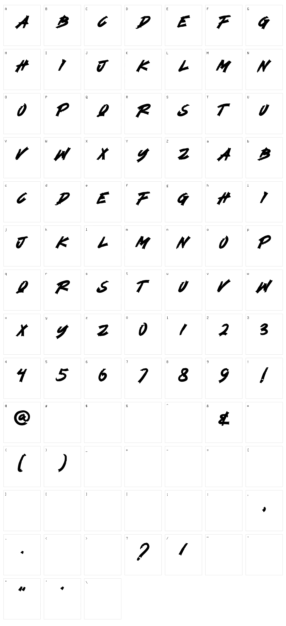 King Kong Character Set