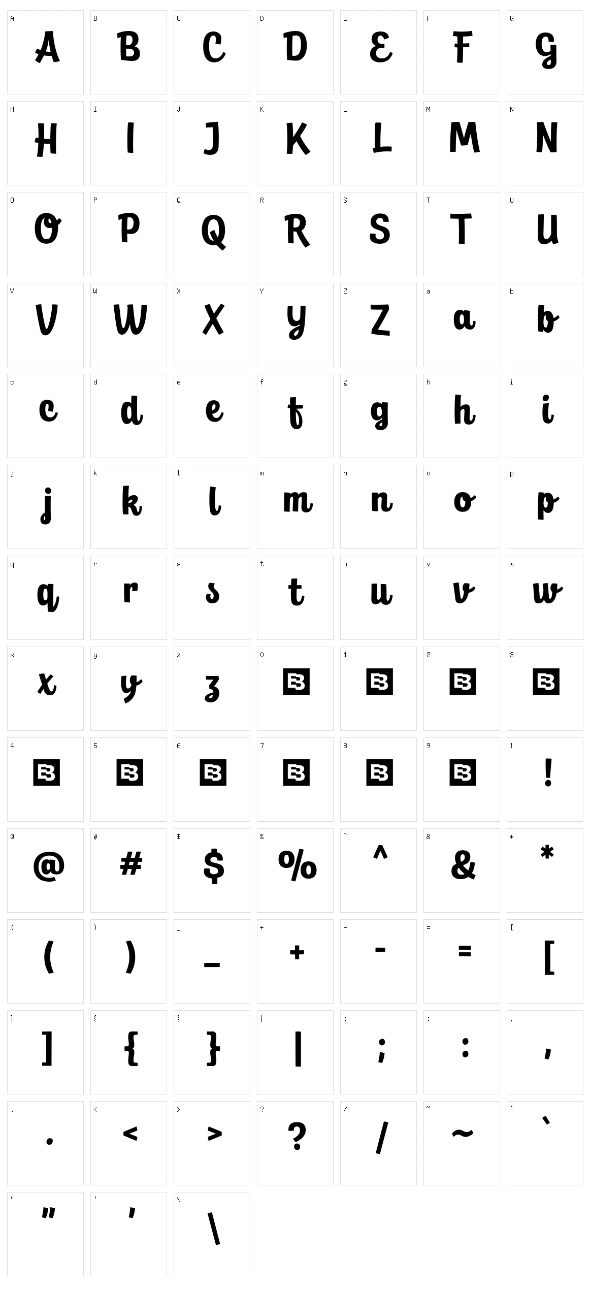 Fresh Market Character Set