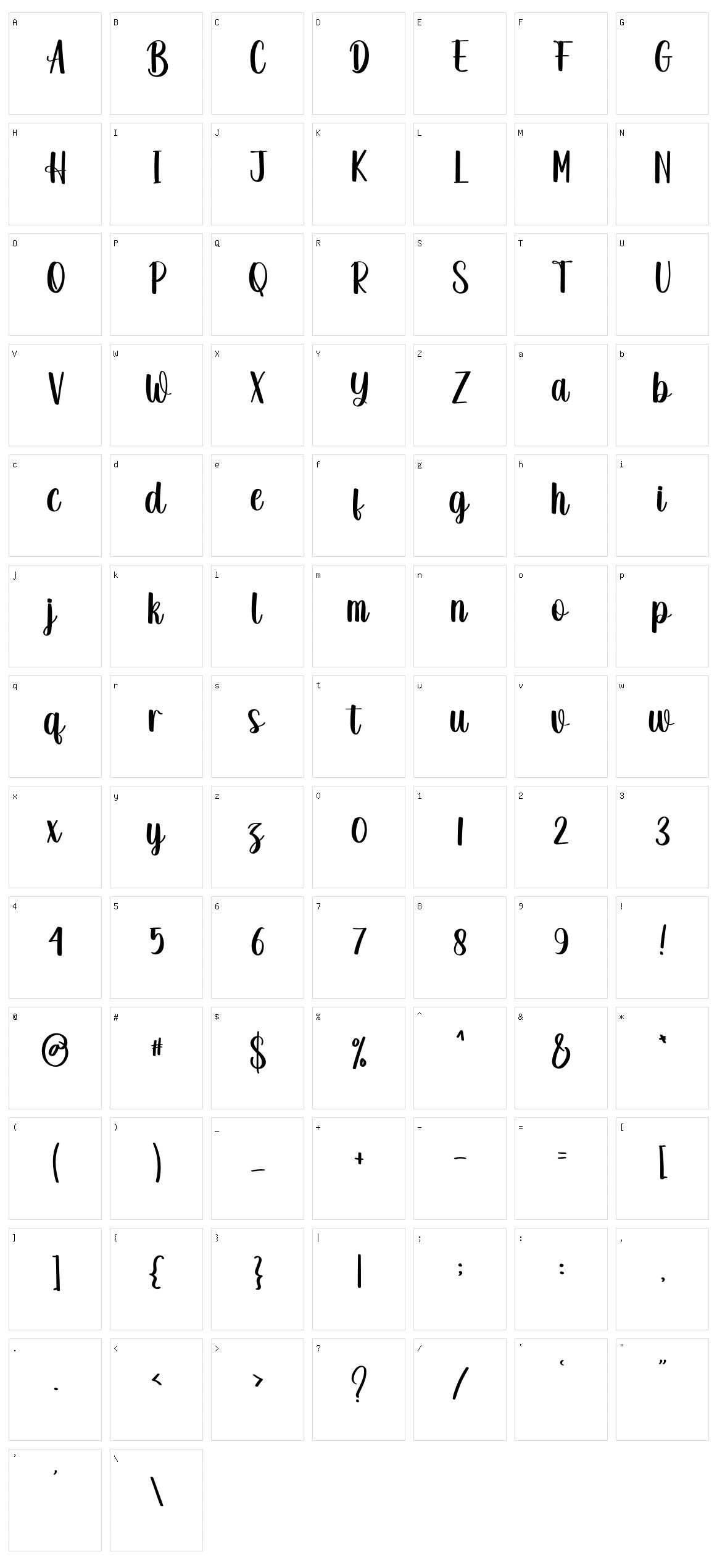 Drawing Character Set