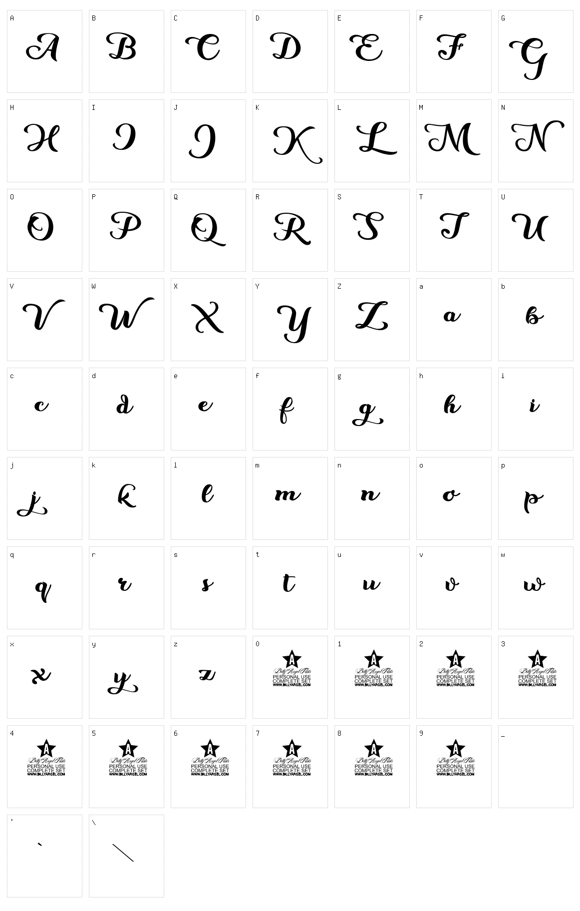 Flowers Character Set