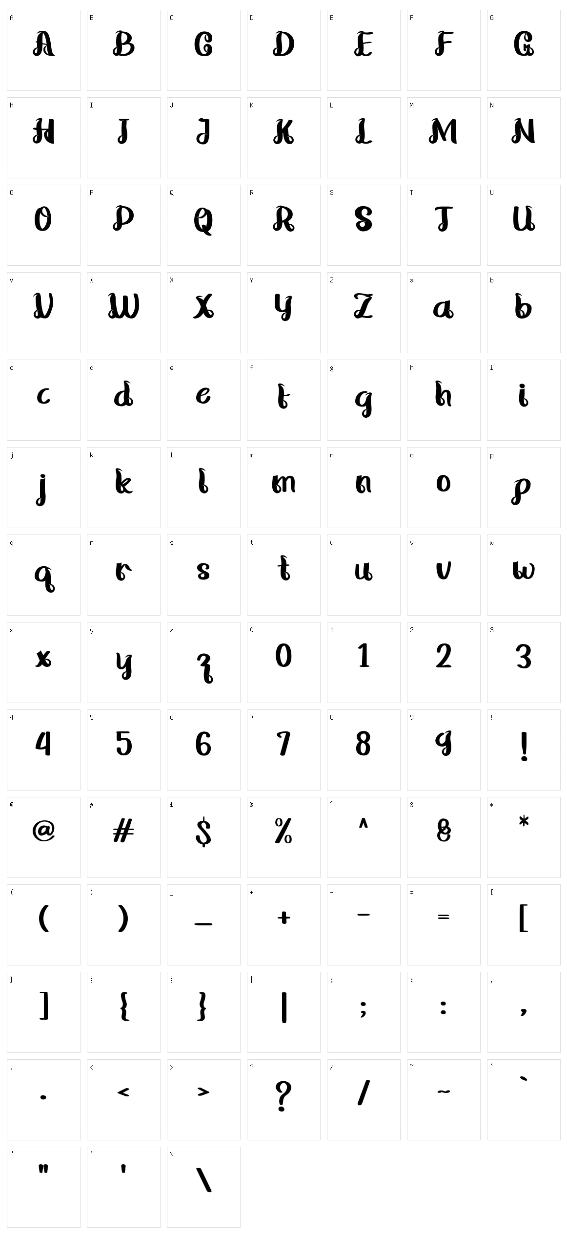 Hindigo Character Set