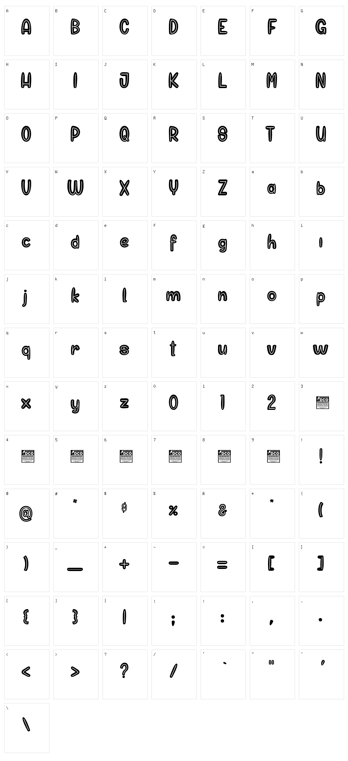 Chico Rocket Character Set