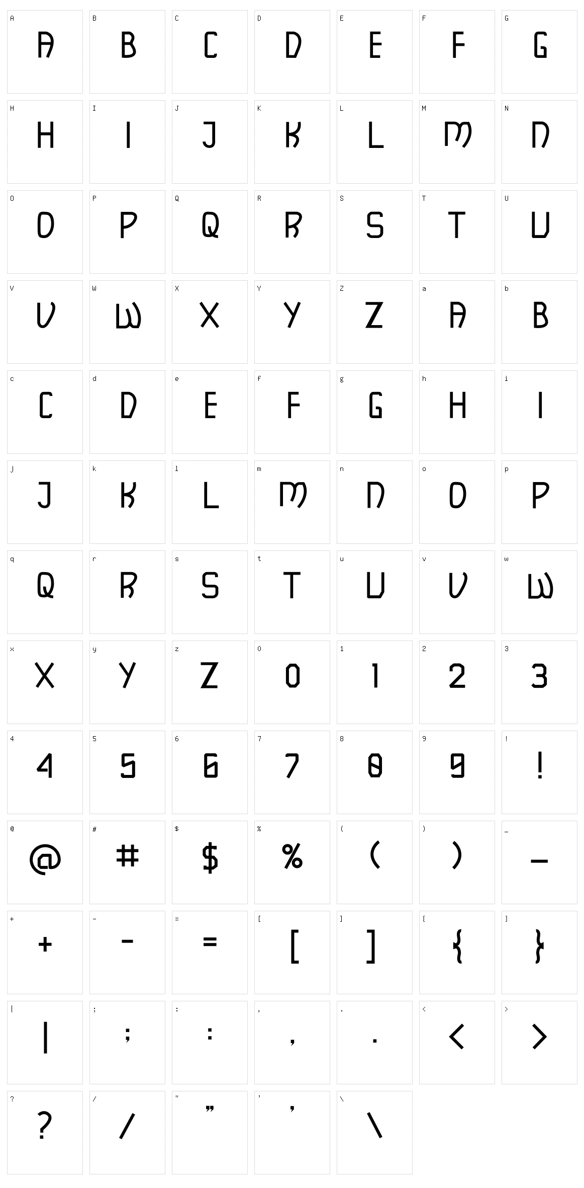 Chocolatte Character Set