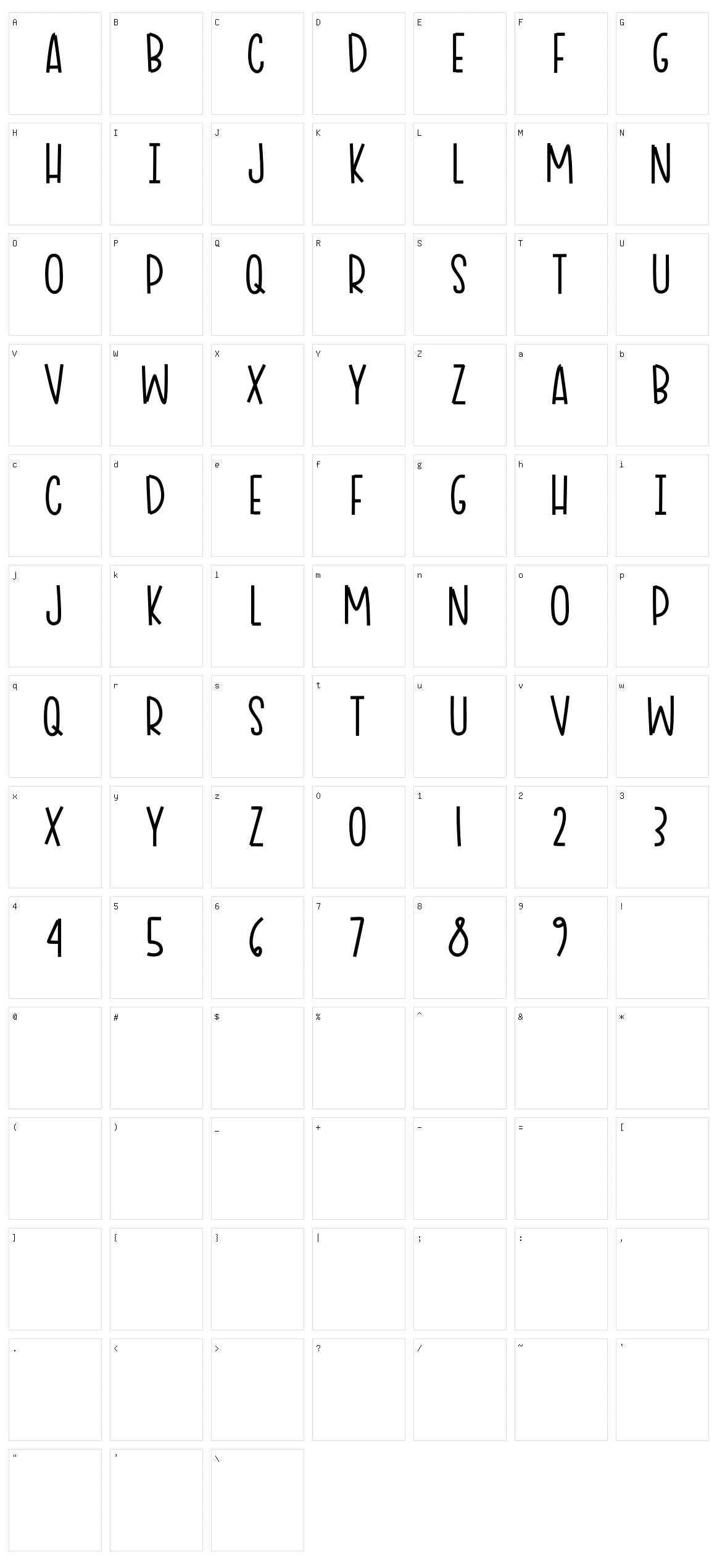 Ciao Adios Character Set