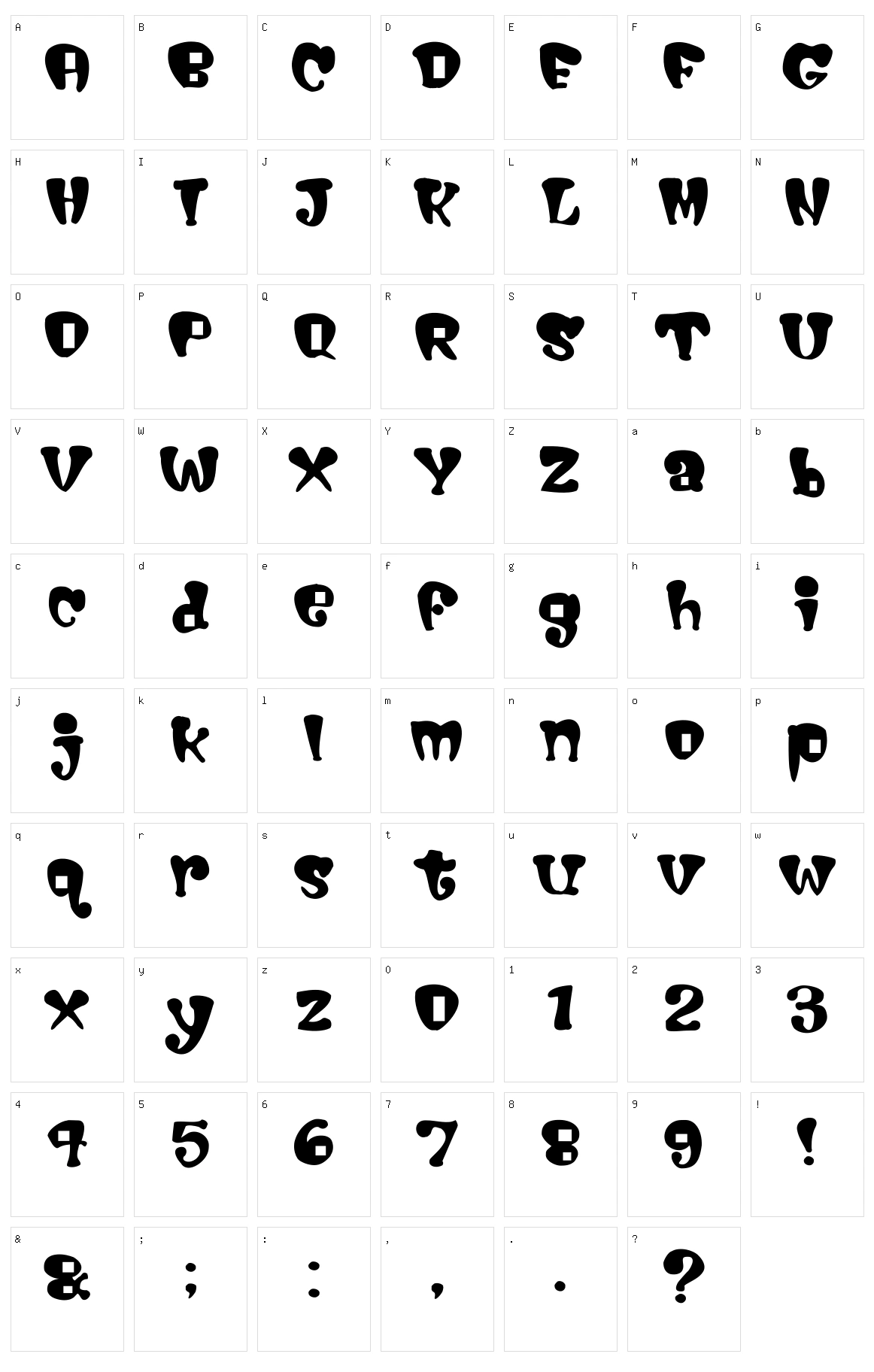 Cigarstore Character Set