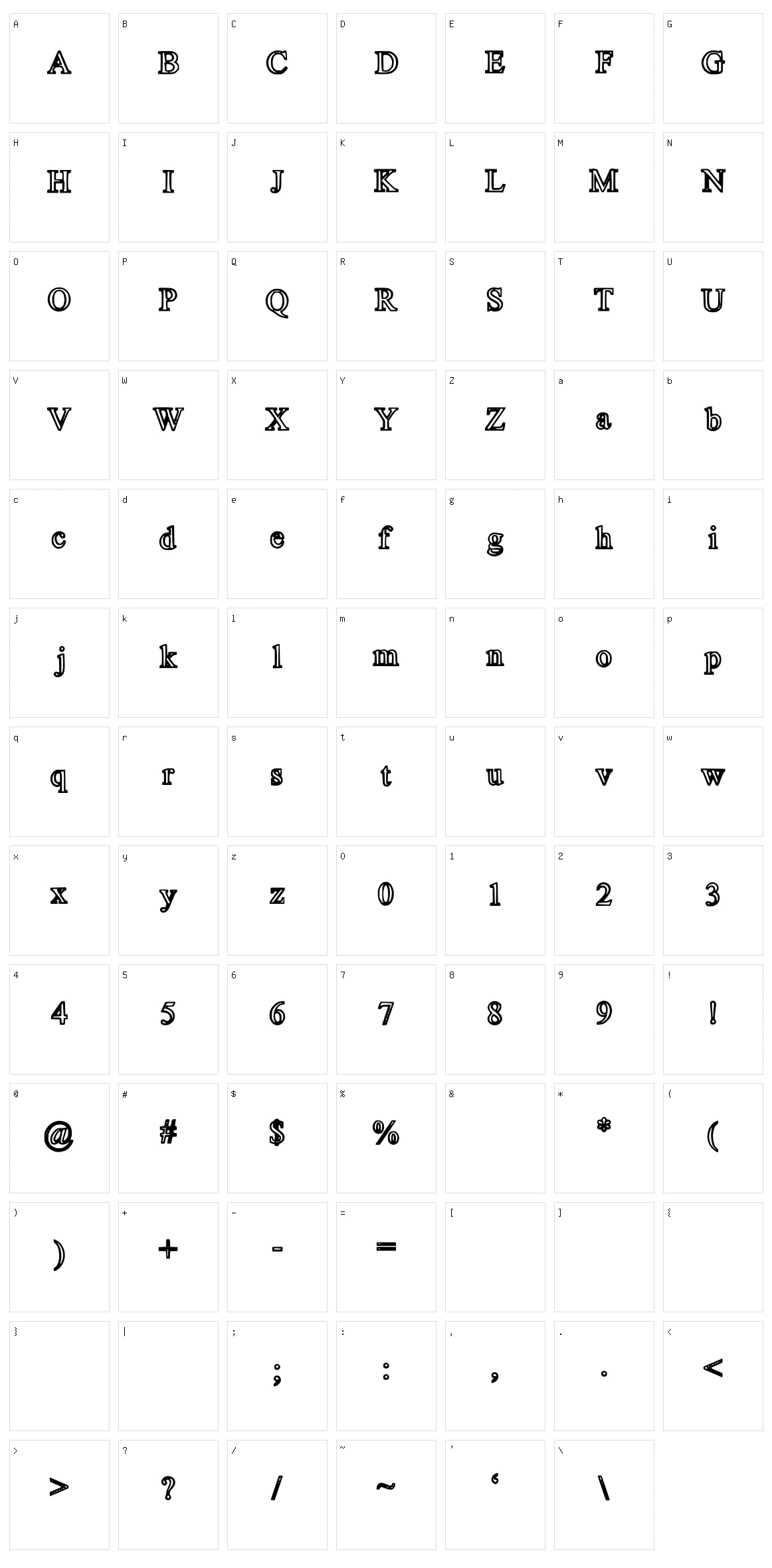 ClosetoTO Character Set
