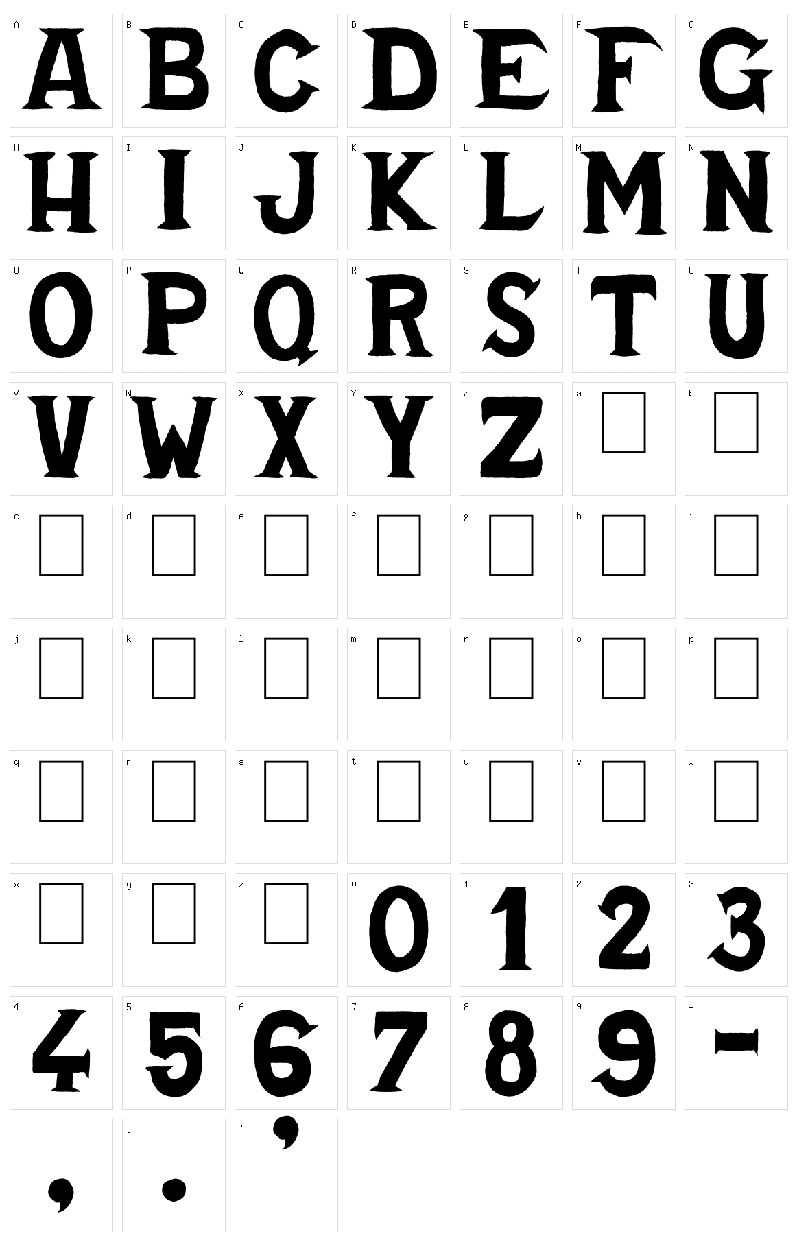 Cold Turkey Character Set