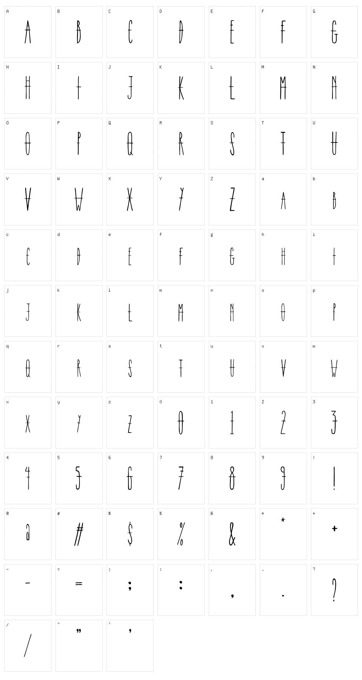 Corder Character Set