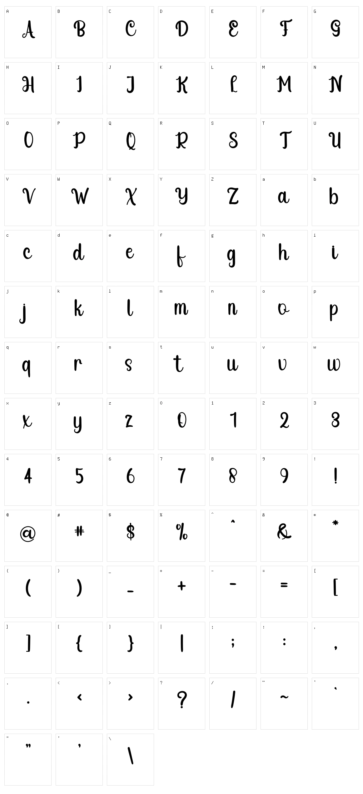 Vacation Character Set