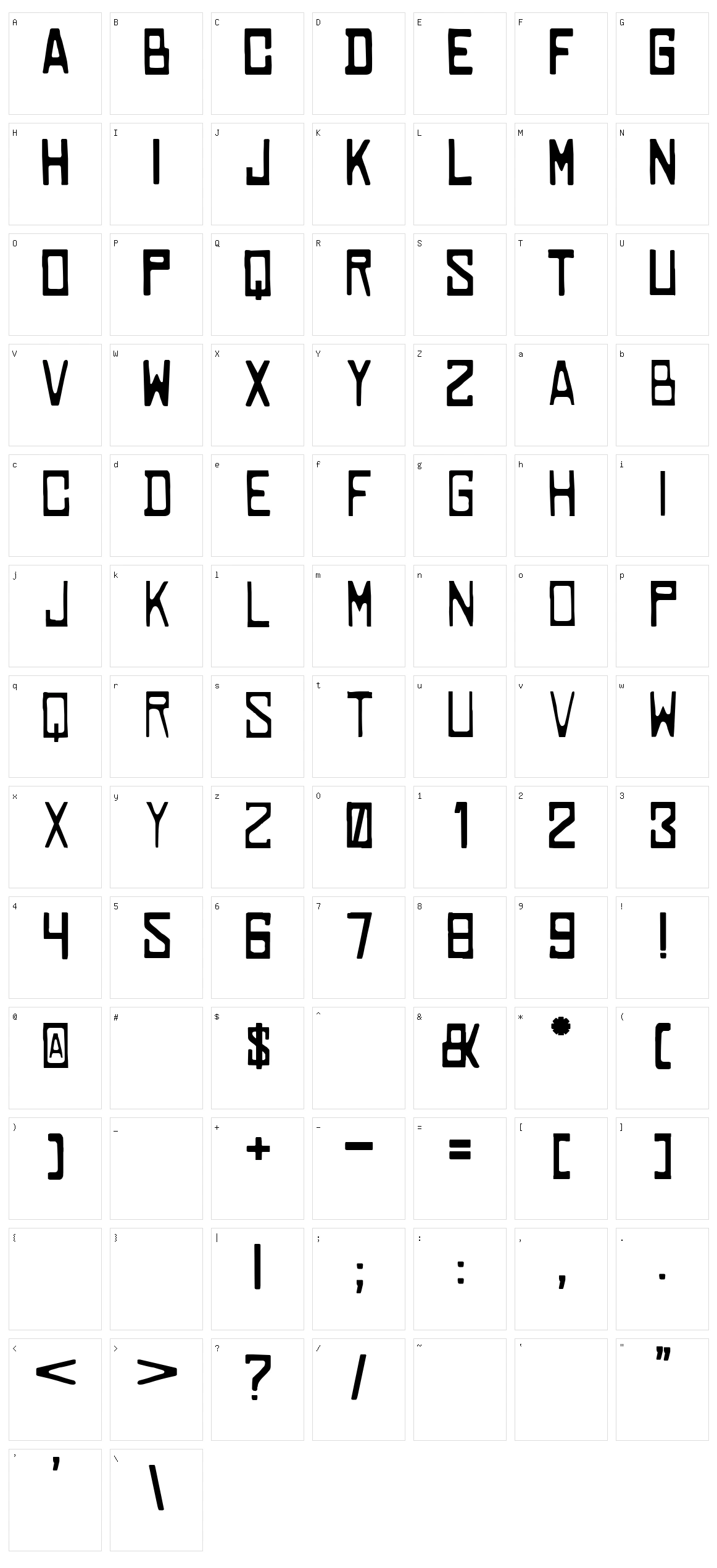 Cowabunga Character Set