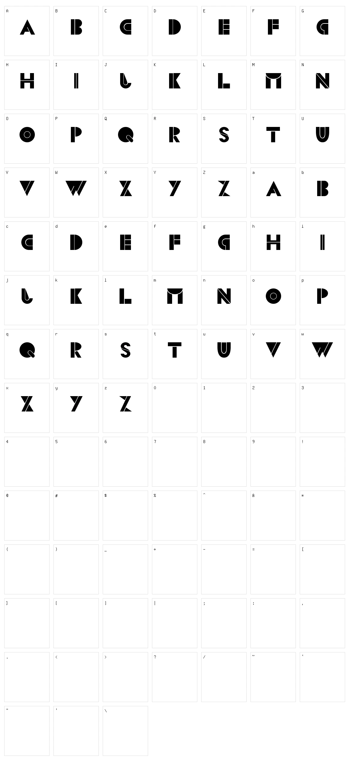 CS Blocks Character Set