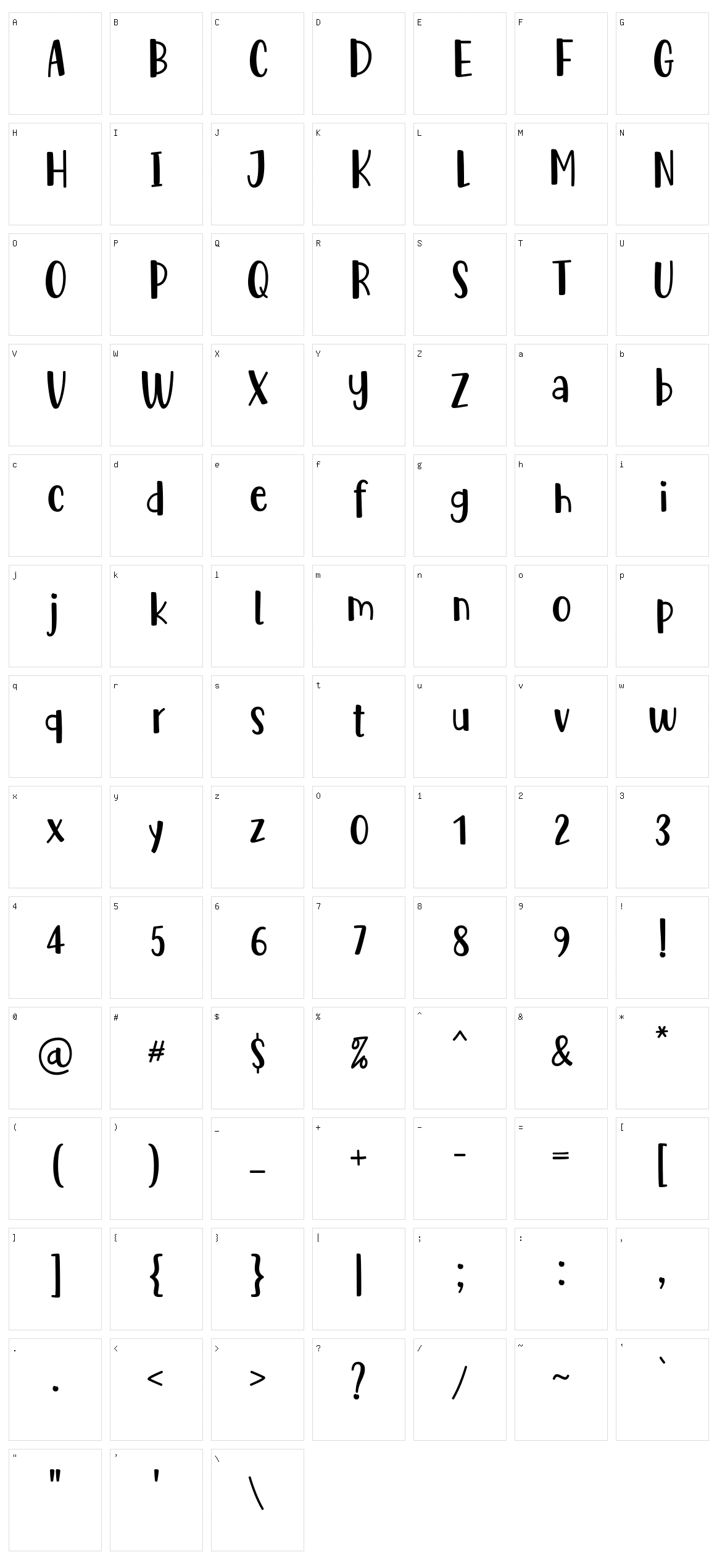 Cute Be Special Character Set