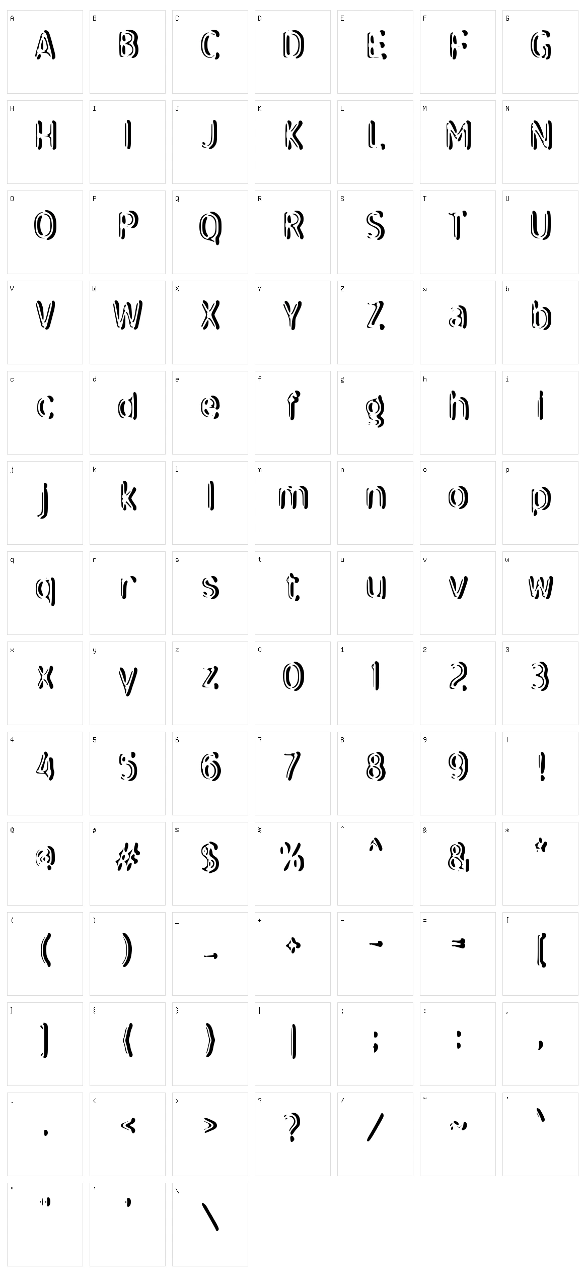 d Delikan Character Set