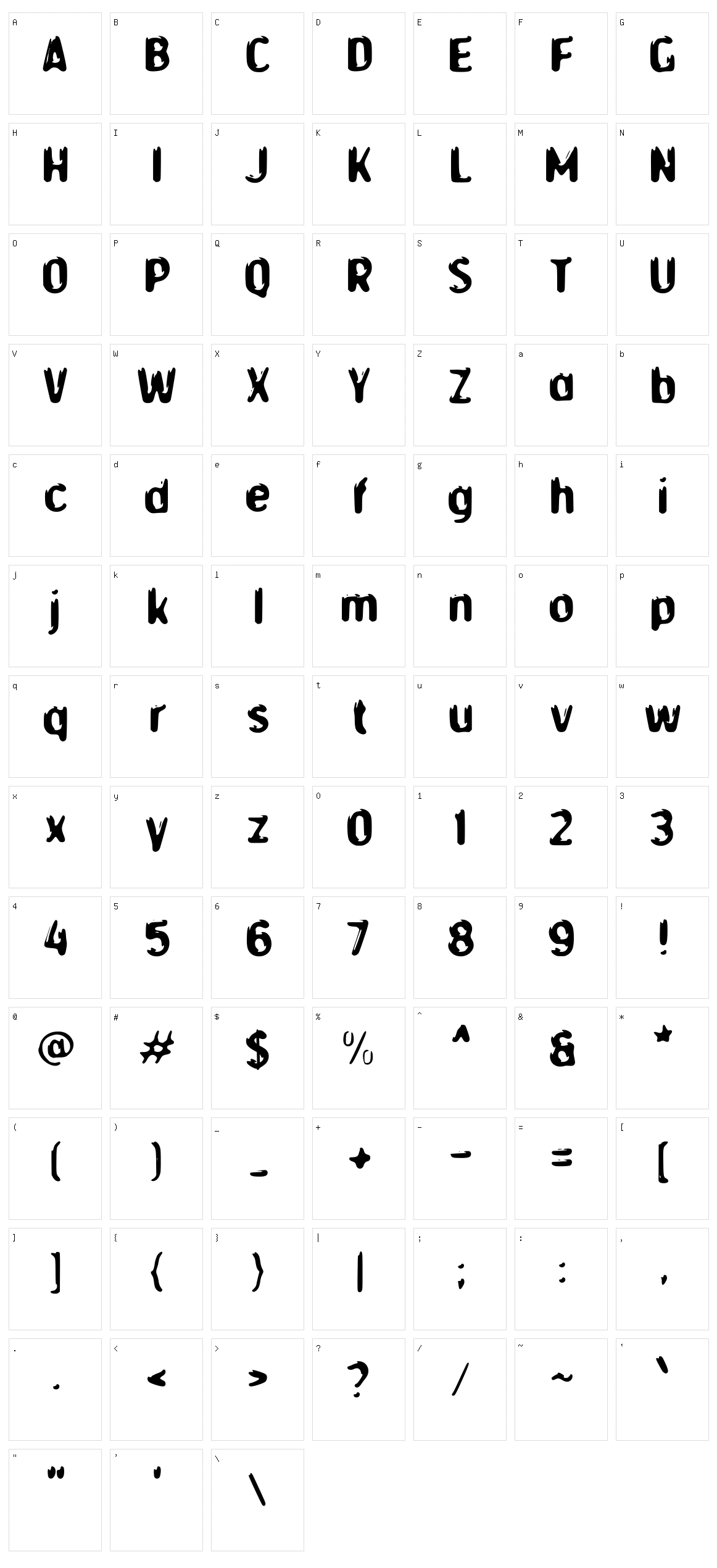 d Dempul Character Set