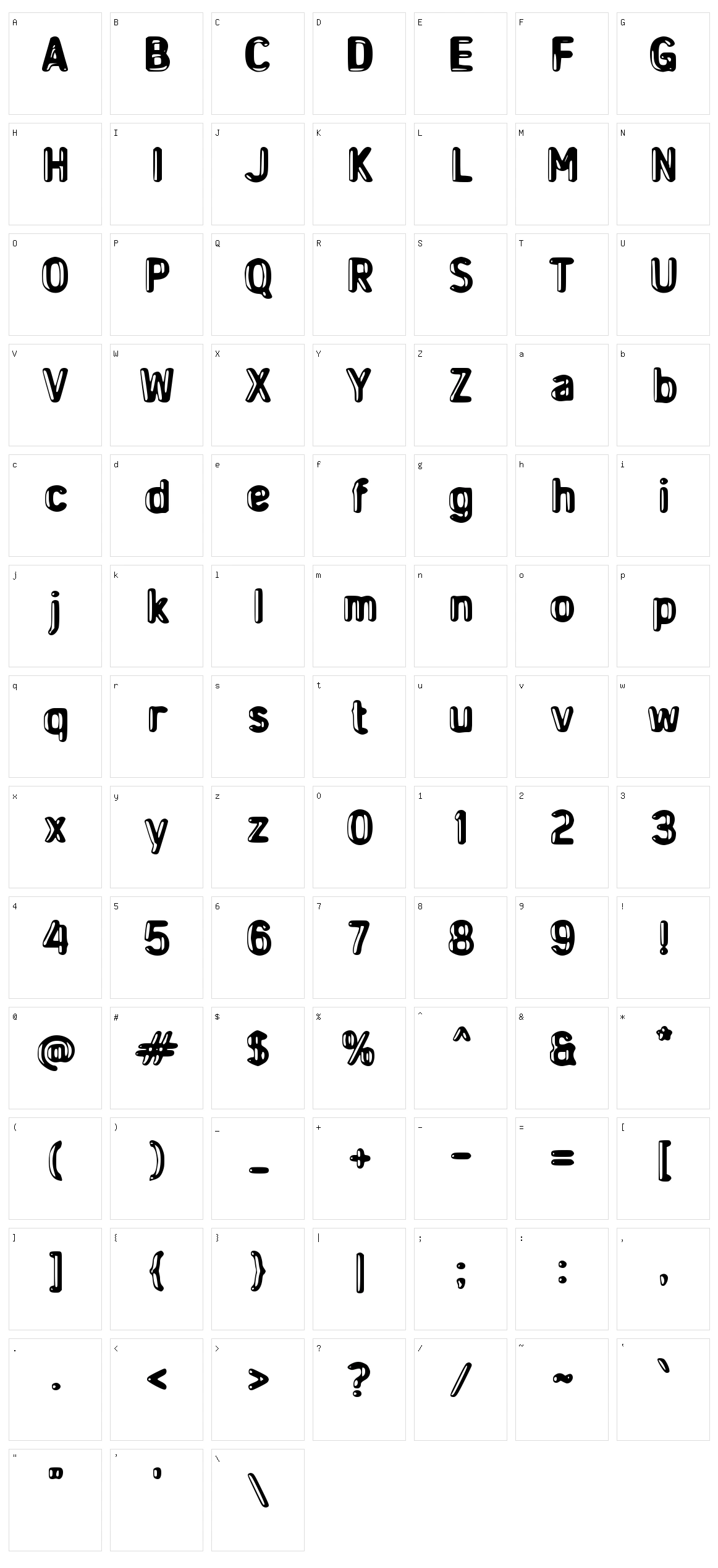 d Dobanter Character Set