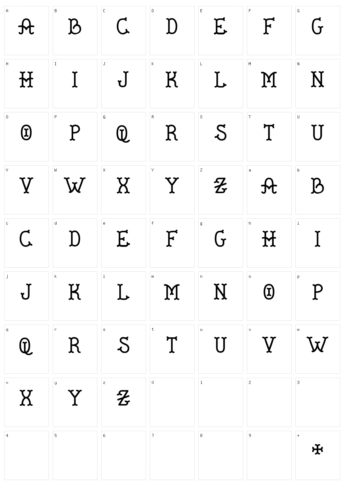 De Flandre Character Set